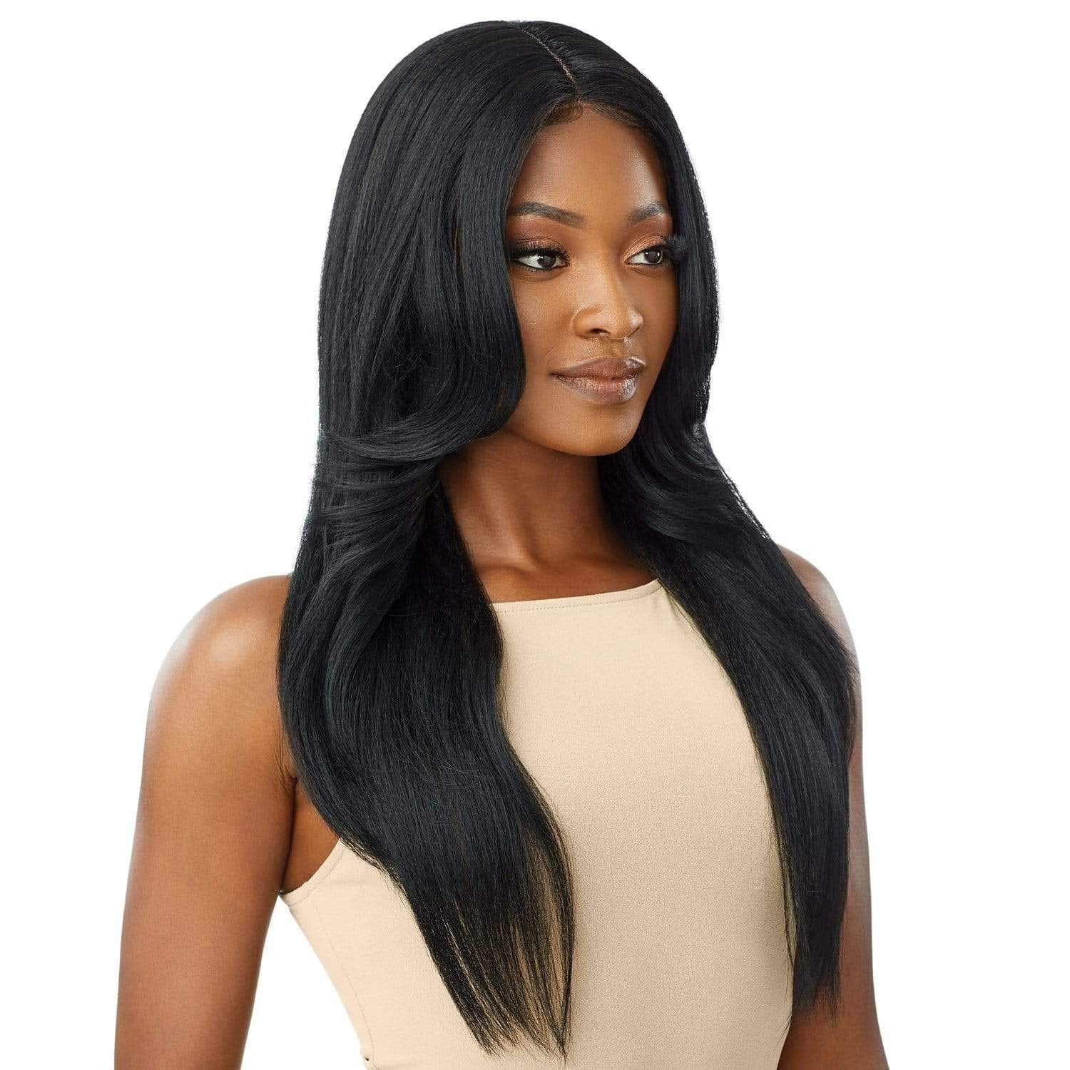 Outre Lace Front Wig - KIMORA, Synthetic Hair, HD Transparent, Ginger Brown