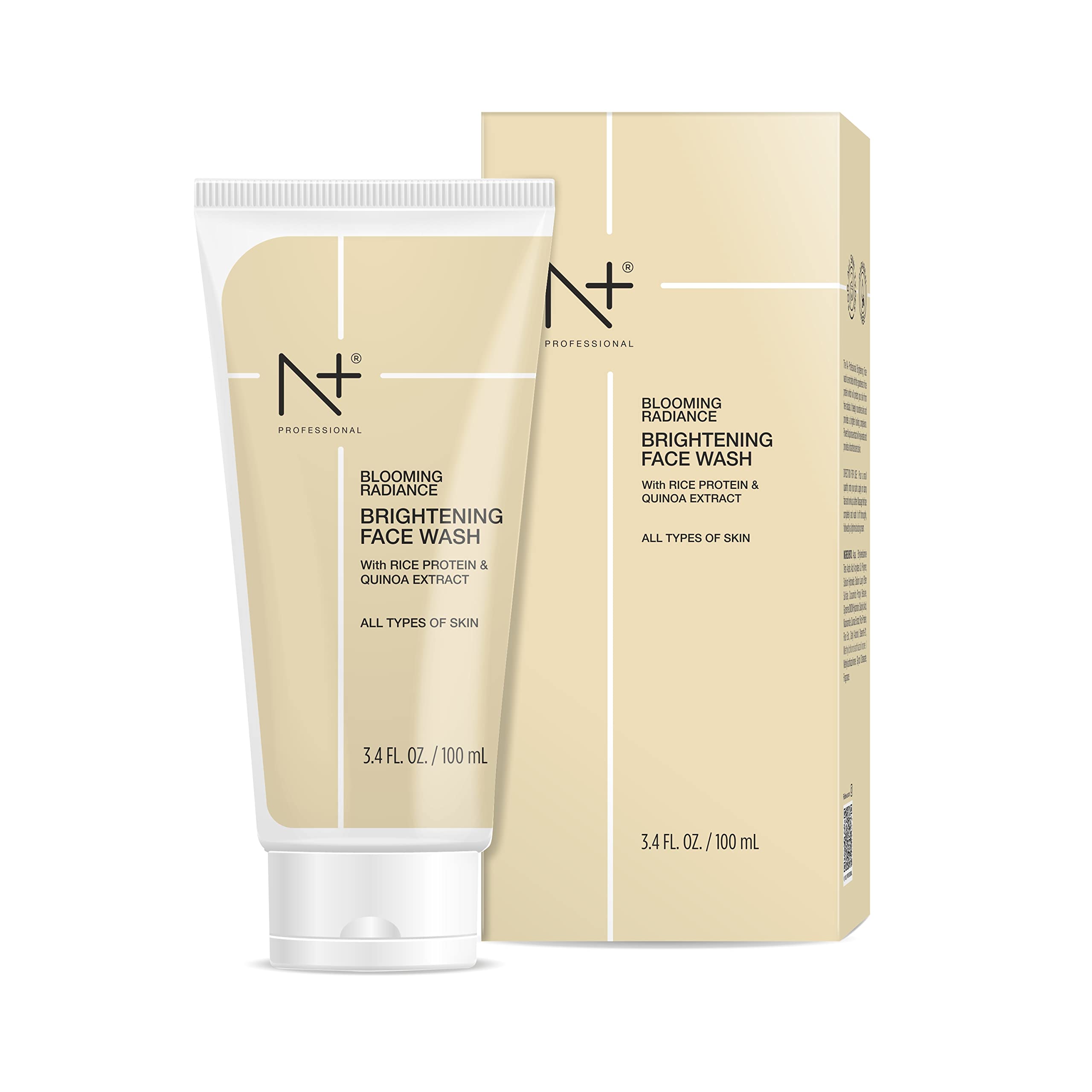 N Plus Professional Blooming Radiance Brightening Face Wash, Enriched With Rice Protein & Quinoa Extract.