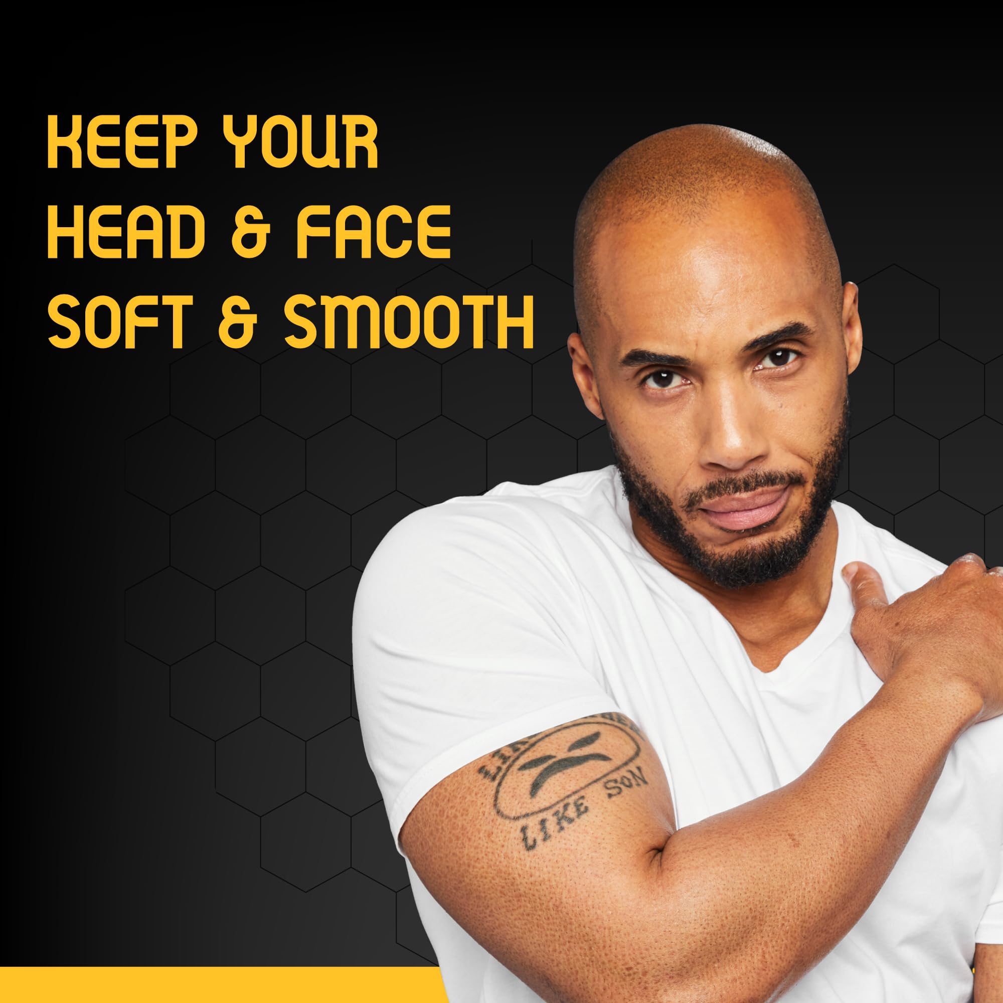 Bee Bald 2-Pack Smooth Daily Moisturizer Tones, Hydrates, Moisturizes & Smooths Away Fine Lines, Wrinkles & Dry Patches; Helps C