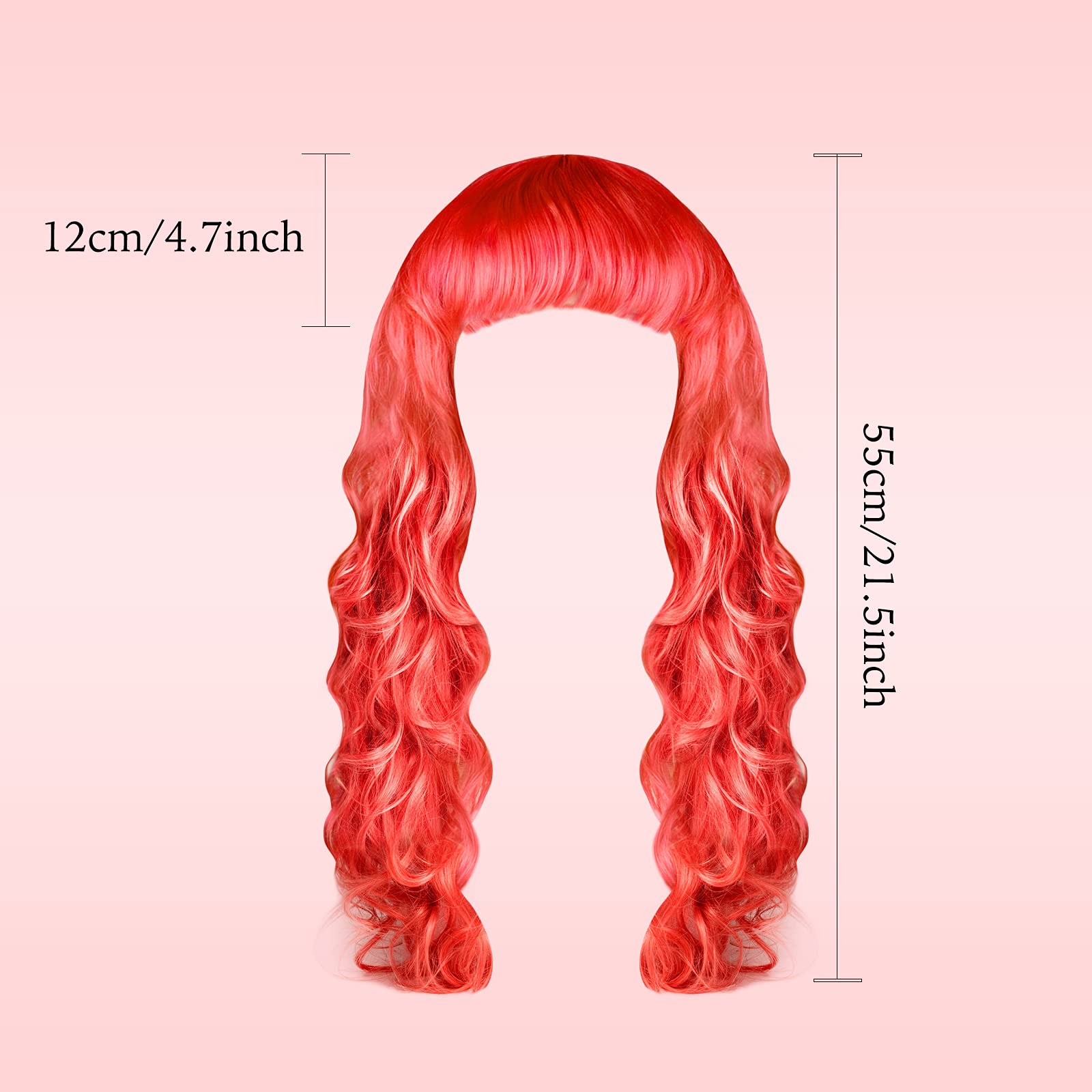 Plulon Colorful Wigs For Women, 8 Pieces Colorful Long Curly Wigs Neon Party Wigs Hair Wig Wavy Hair Wigs For Neon Bachelorette