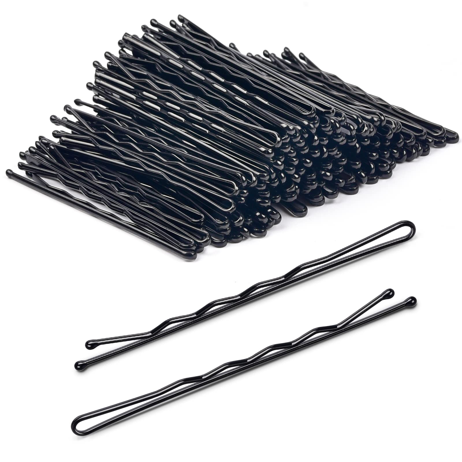 Large Bobby Pins, MORGLES 2.75'' Black Jumbo Bobby Hair Pins for Hair Bobby Pins Black for Women Girls with Box 120-Count (Black
