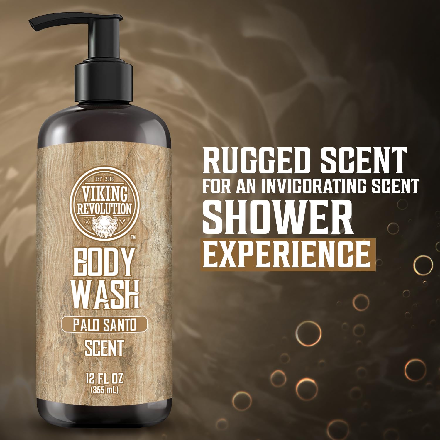 Viking Revolution Palo Santo Body Wash For Mens Shower Gel - Moisturizing Mens Body Wash With Vitamin E And Aloe Vera - Shower G