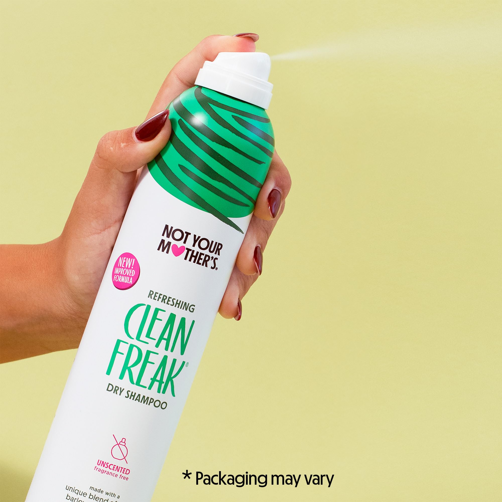 Not Your Mother's Clean Freak Unscented Dry Shampoo (3-Pack) - 7 oz - Dry Shampoo Instantly Absorbs Oil - Hair Essentials for Al