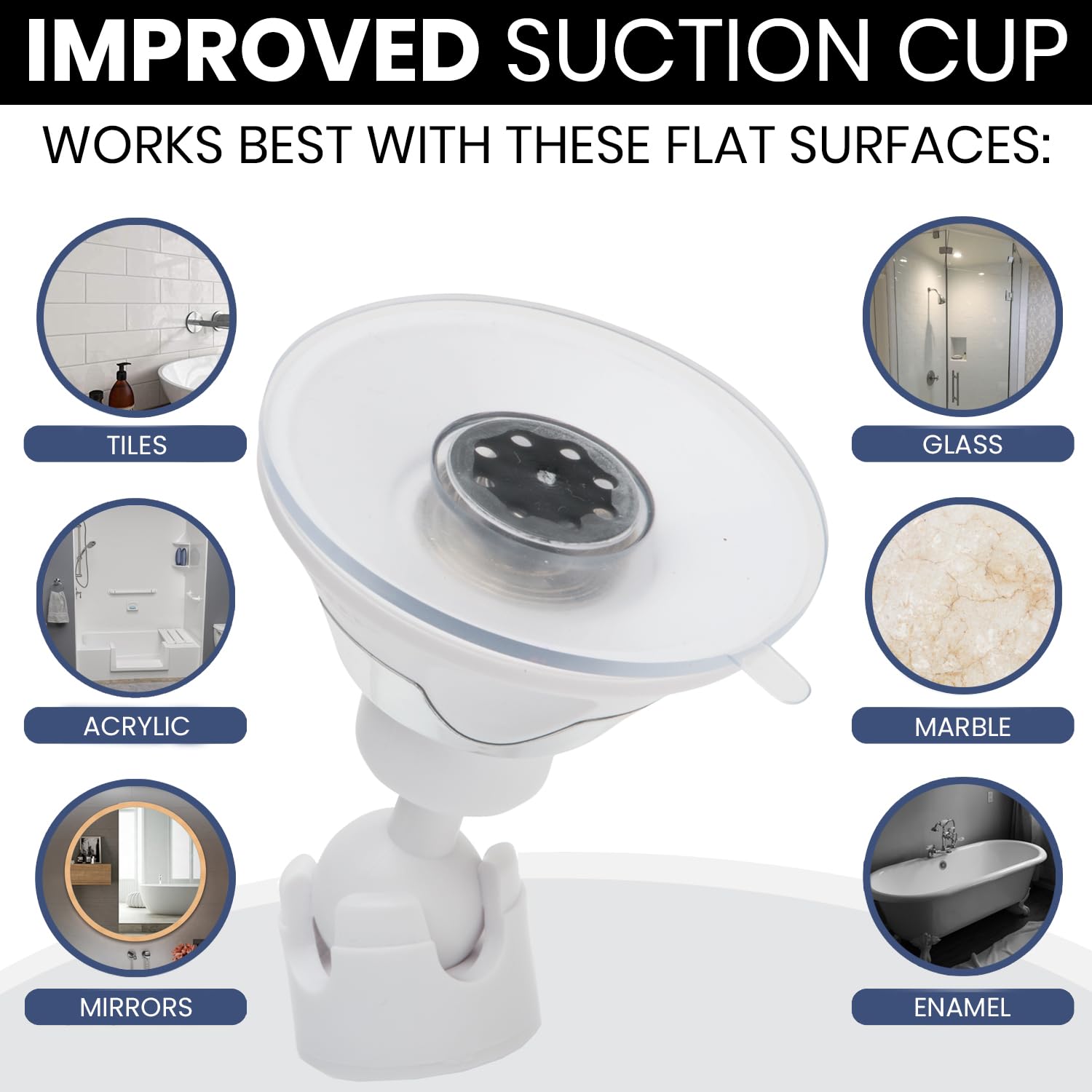 MIRRORVANA 3X Magnifying Round Shower Mirror for Fogless Shaving with Strong and Sticky Suction Cup, Shatterproof Surface and 36
