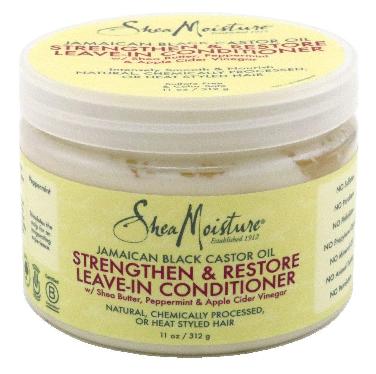 Shea Moisture Jamaican Black Conditioner Leave-In 11 Ounce Jar (325Ml) (6 Pack)