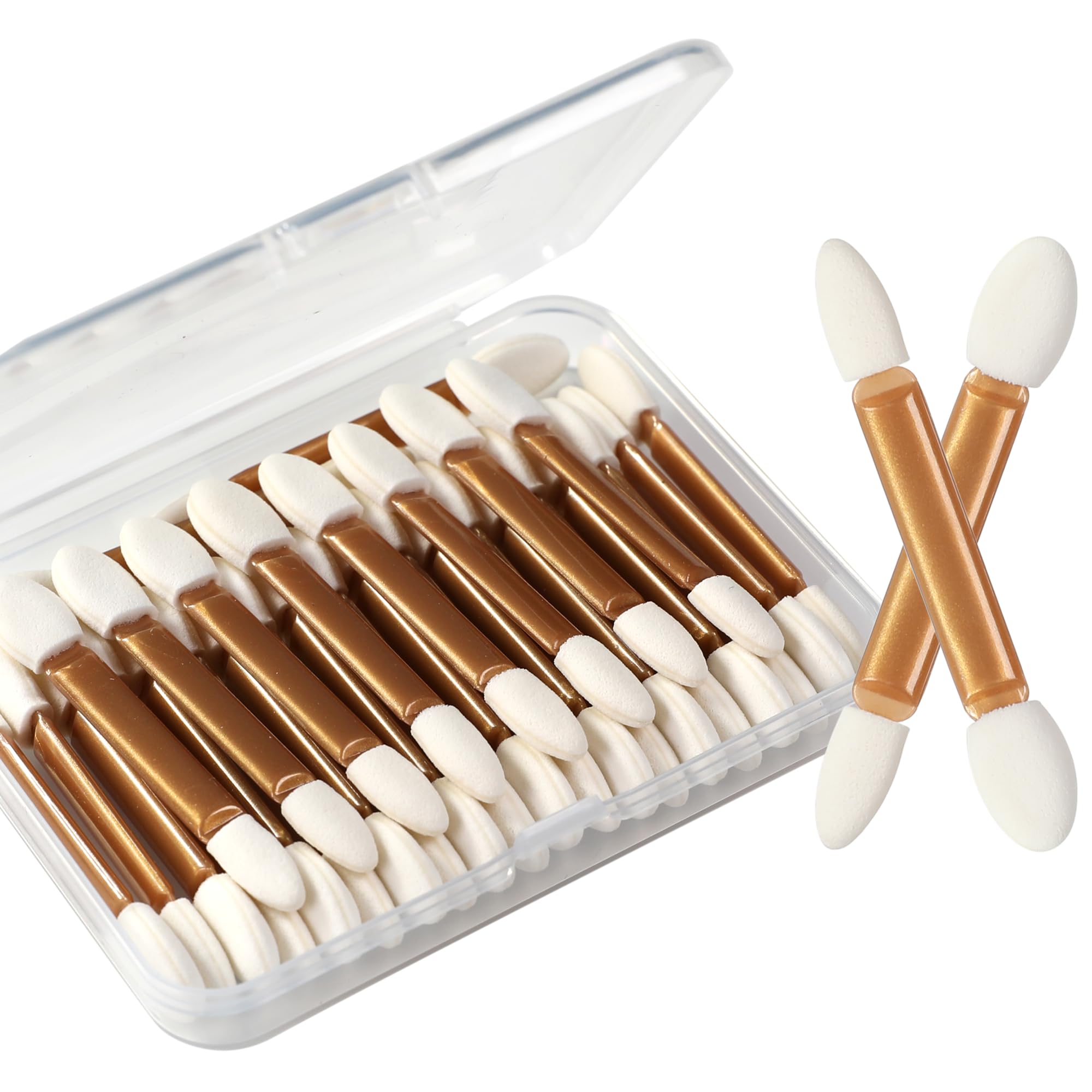 IS'MINE Eyeshadow Applicators, 50pcs Double Sided Disposable Eyeshadow Brush 2.4 Inch Makeup Applicator