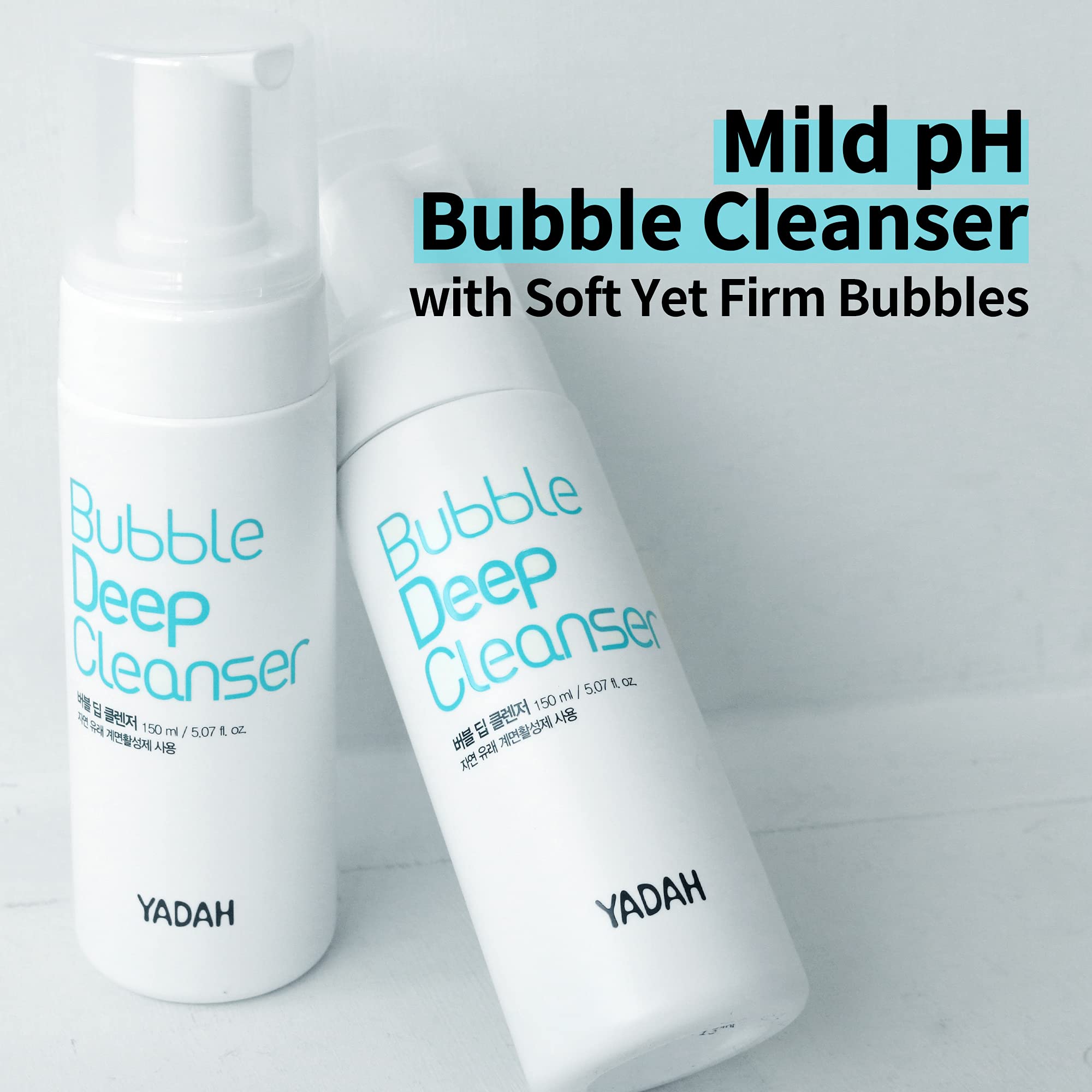 YADAH Bubble Deep Cleanser (5.07fl oz) - Vegan Foaming Cleanser, Soothing, Moisturizing, Clear Impurities. Korean Skin Care. Cac
