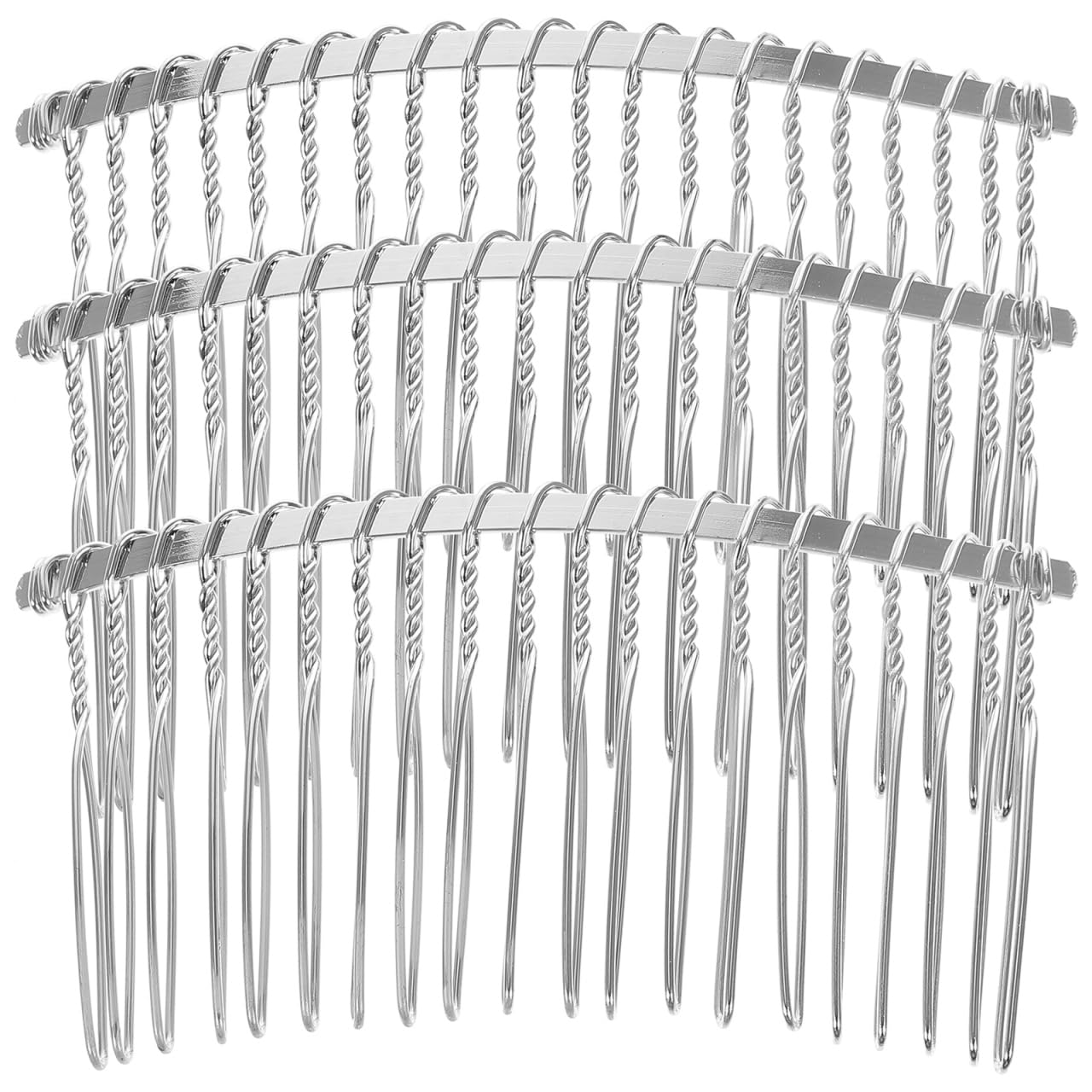 Didiseaon Metal Hair Comb for Veil 20 Teeth Bridal Wedding Veil Comb Fancy Diy Wire Hair Clip Side for Hairpieces Headdresses Cr