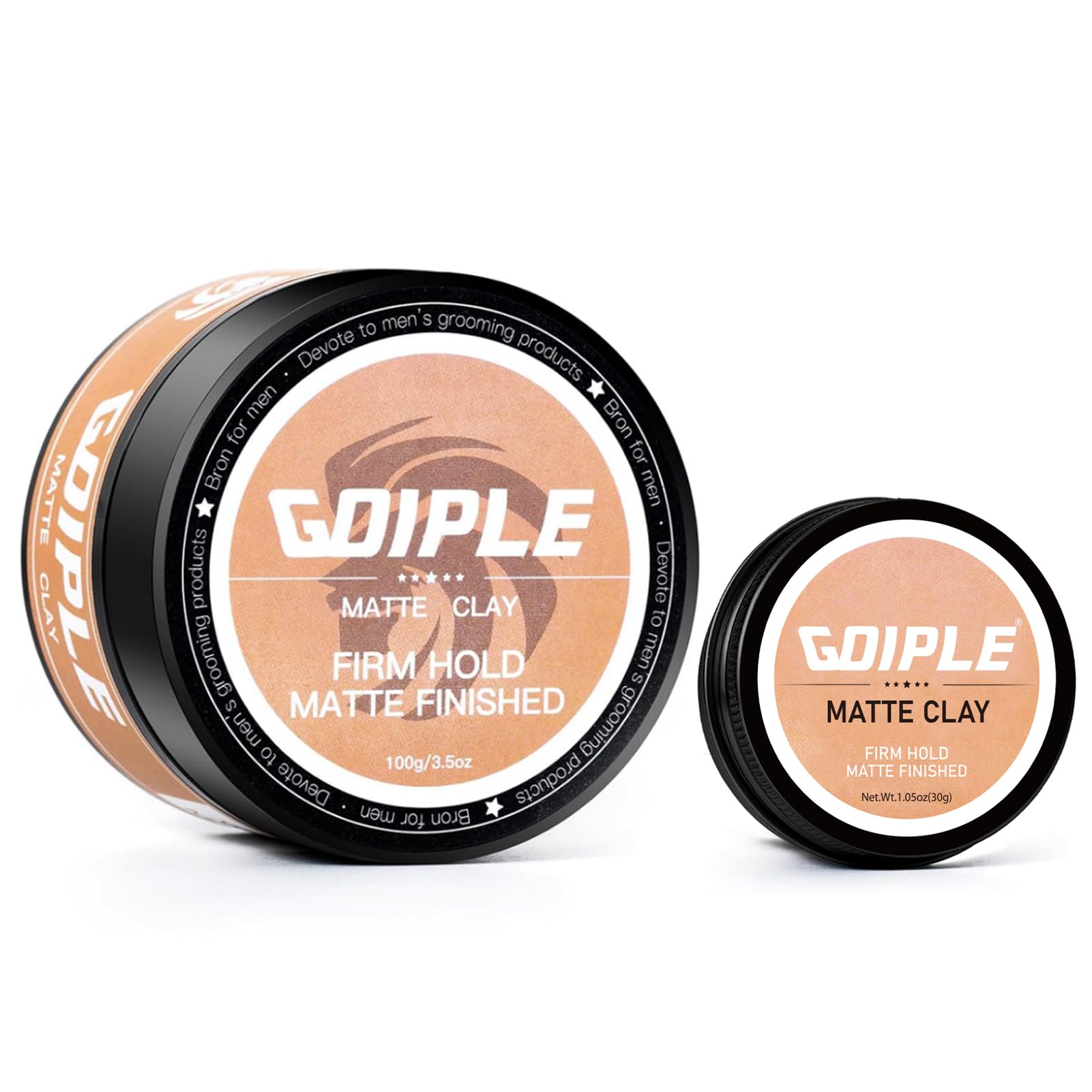 2Pcs Hair Styling Clay For Men Firm Hold, Matte Finish Hair Clay Hair Paste For Men Water Based Matte Texture Pomade Mens Hair P