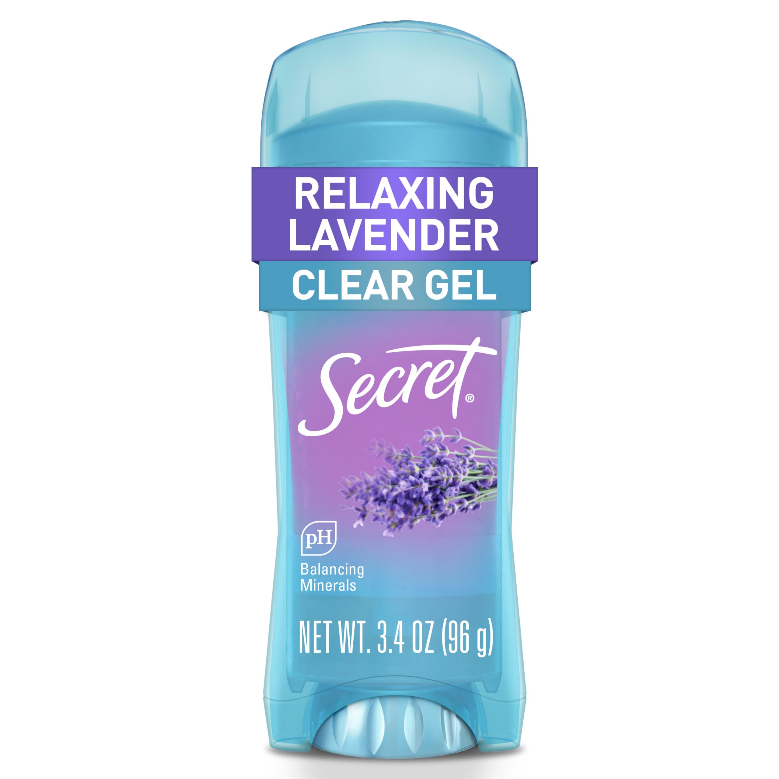 Secret Fresh Antiperspirant Deodorant for Women, 48hr Freshness, Sweat & Odor Protection, PH Balancing Minerals, Clear Gel, Rela