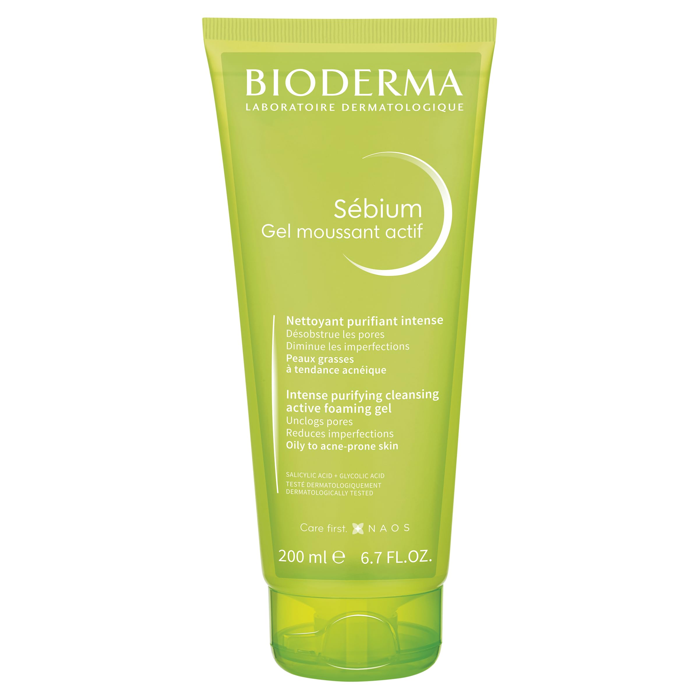 Bioderma Sebium Gel Moussant Actif Intense Purifying Cleansing Foaming Gel With Salicylic & Glycolic Acid |Oily And AcneProne S