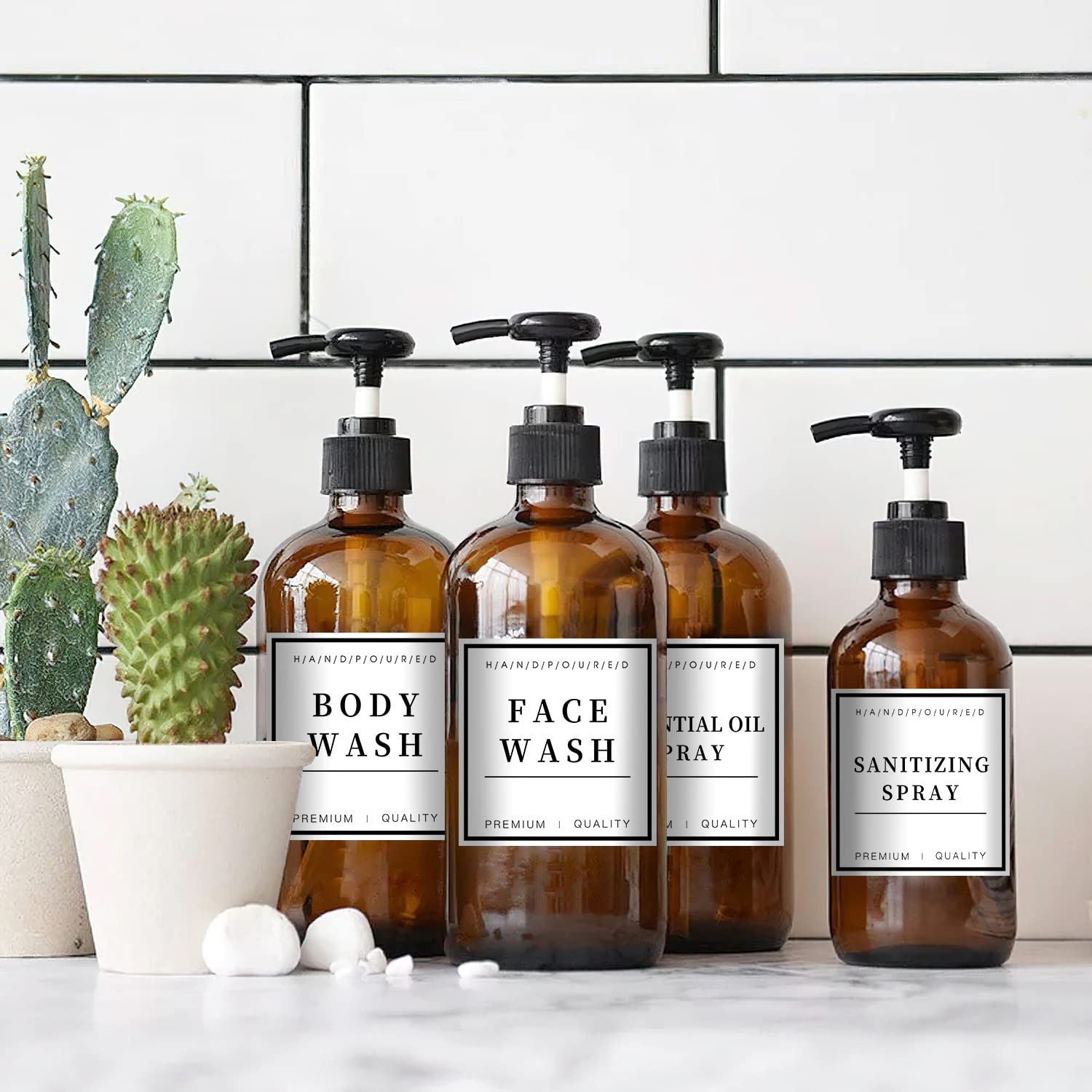 36 Pcs Waterproof Labels For Bottles, Bathroom Hand Soap Dispenser Label Stickers, Removable Cleaning Labels For Soap, Lotion, S