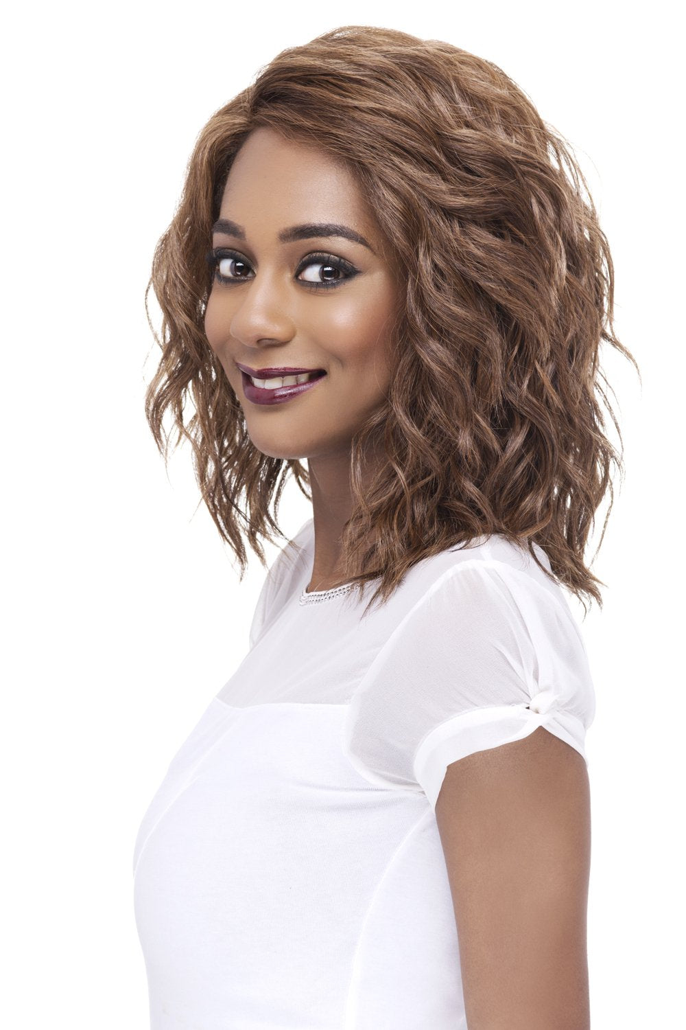 Vivica A Fox Hair Collection Finn - Natural Baby Lace Front Wig, New Futura Hair In Color, STT1B/99J, 4.7 Ounce