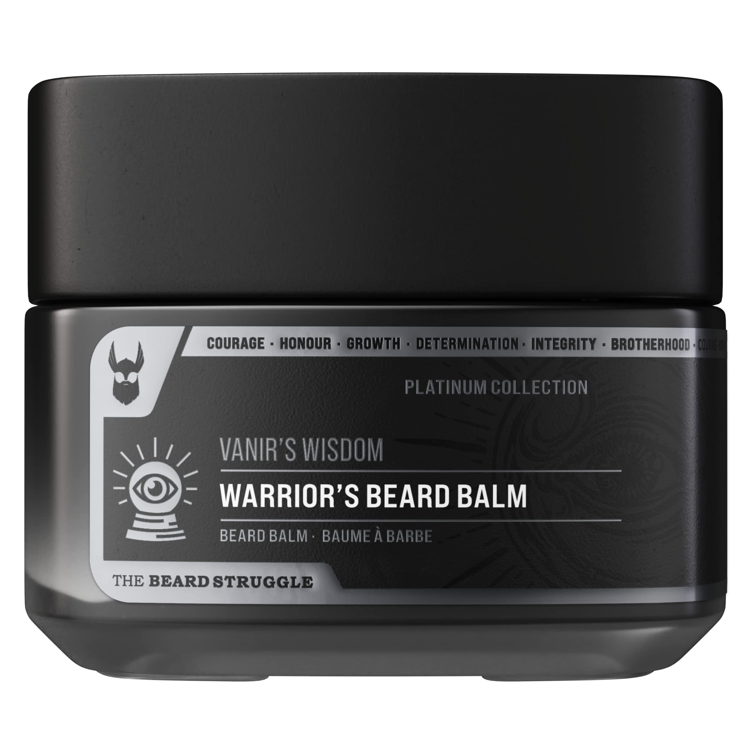 The Beard Struggle Warriors Beard Balm - Platinum Collection, Vanir'S Wisdom - Non-Greasy Low-Hold Formula, Luxurious Cologne-Gr