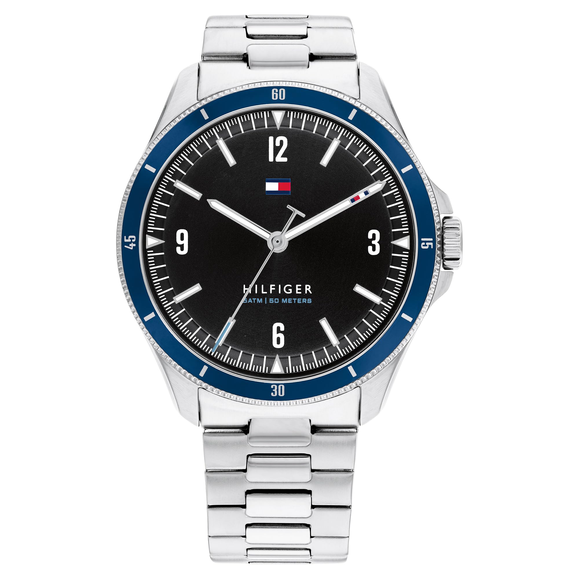 Tommy Hilfiger Analog Black Dial Stainless Steel Strap Watch For Men