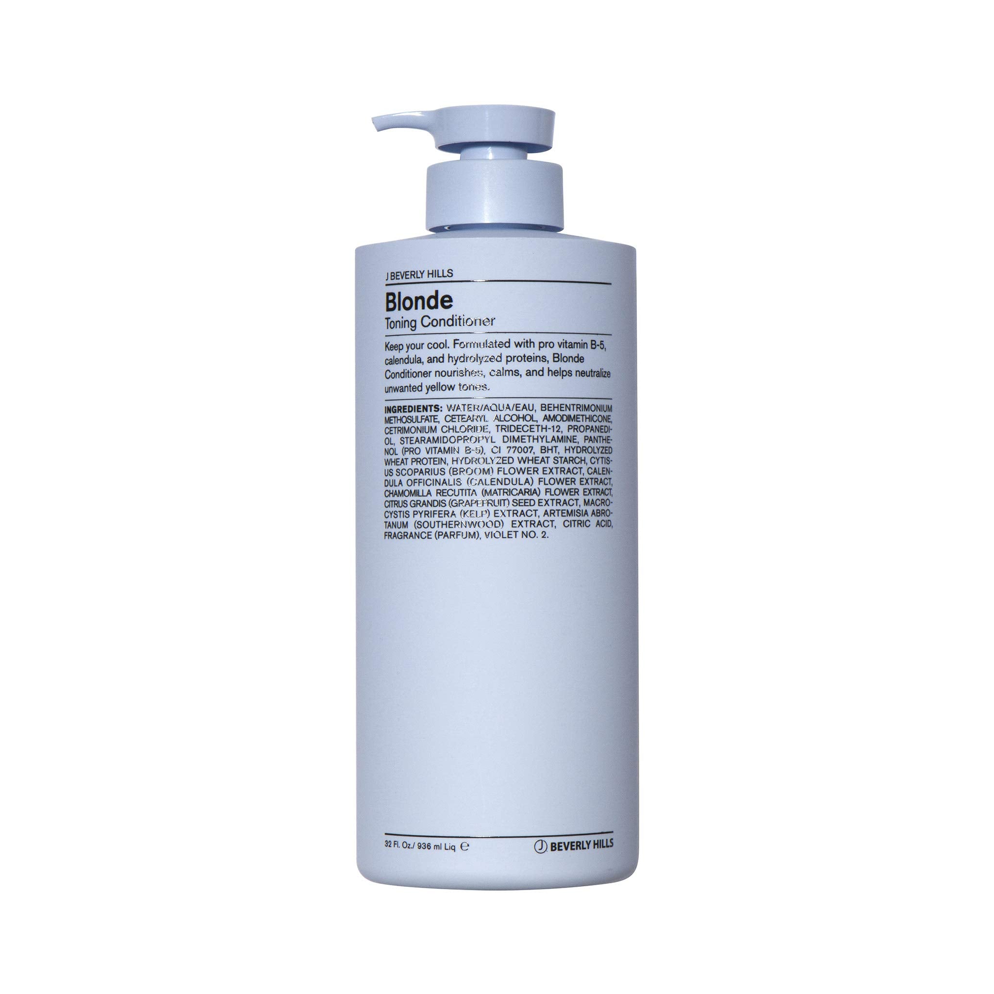 J Beverly Hills Blue Blonde Toning Conditioner with Vitamin B5 to Tone Brassy Hair, (32 Oz)