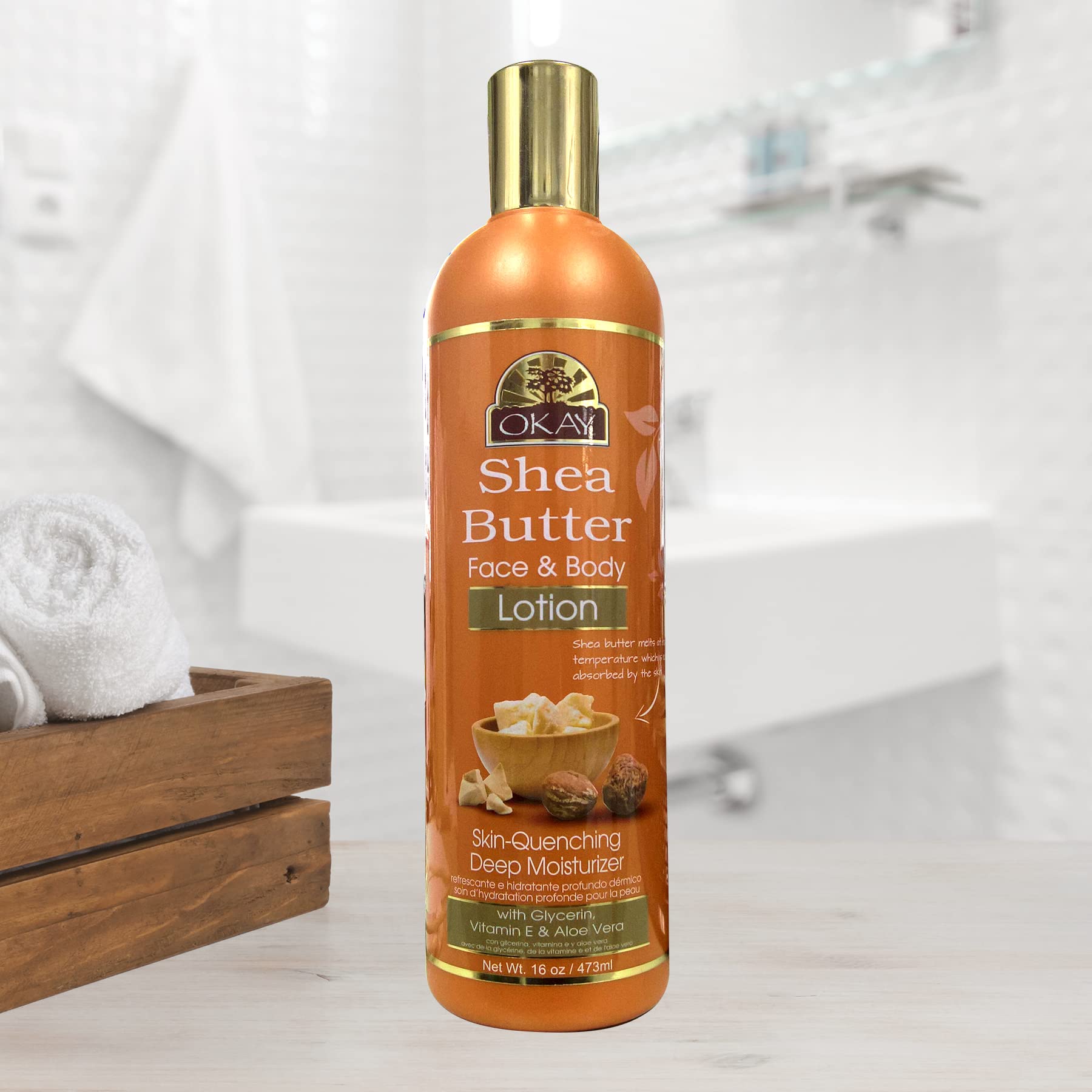 OKAY SHEA BUTTER HAND and BODY LOTION 16oz/473ml