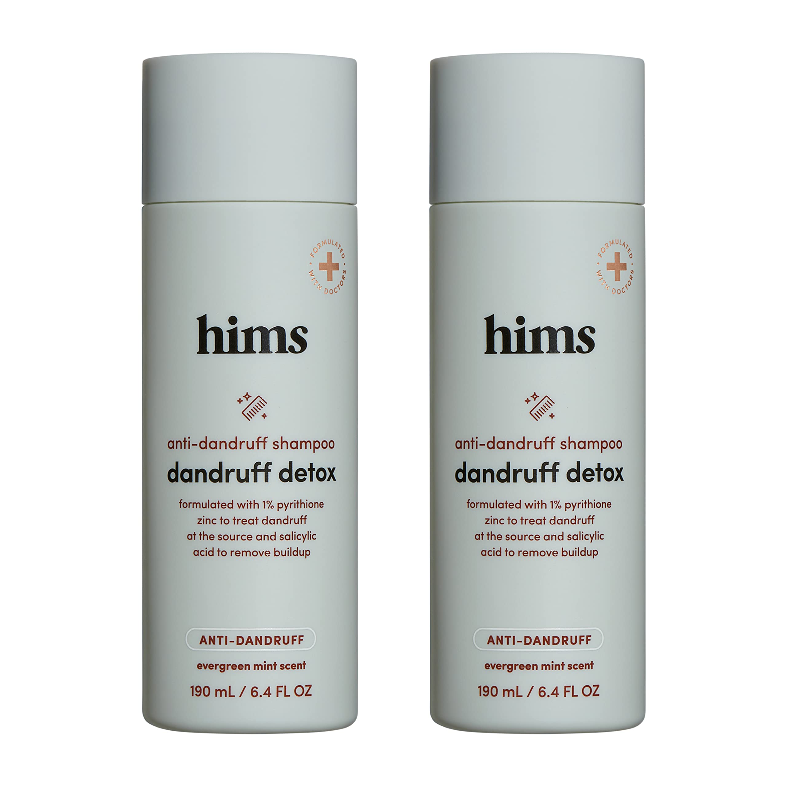 Hims Dandruff Detox Shampoo - Dermatologist Formulated for Dry, Oily, Itchy, Flaky Scalp Shampoo with 1% Zinc Pyrithione, Argan 
