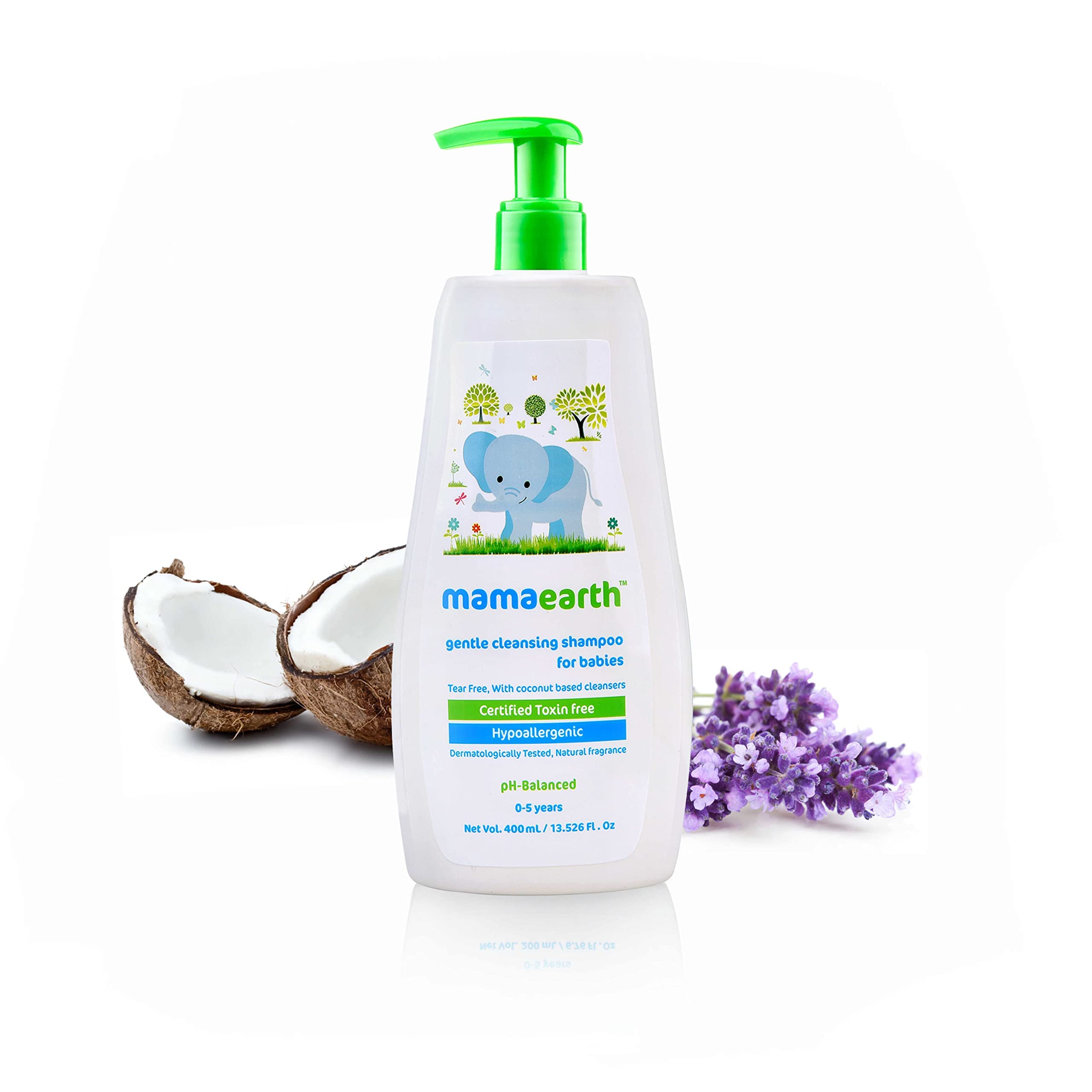 Mamaearth Baby Gentle Cleansing Shampoo | Natural Coconut-Based Formula for Delicate Scalp Skin | Tear-Free & Nourishing | 13.53