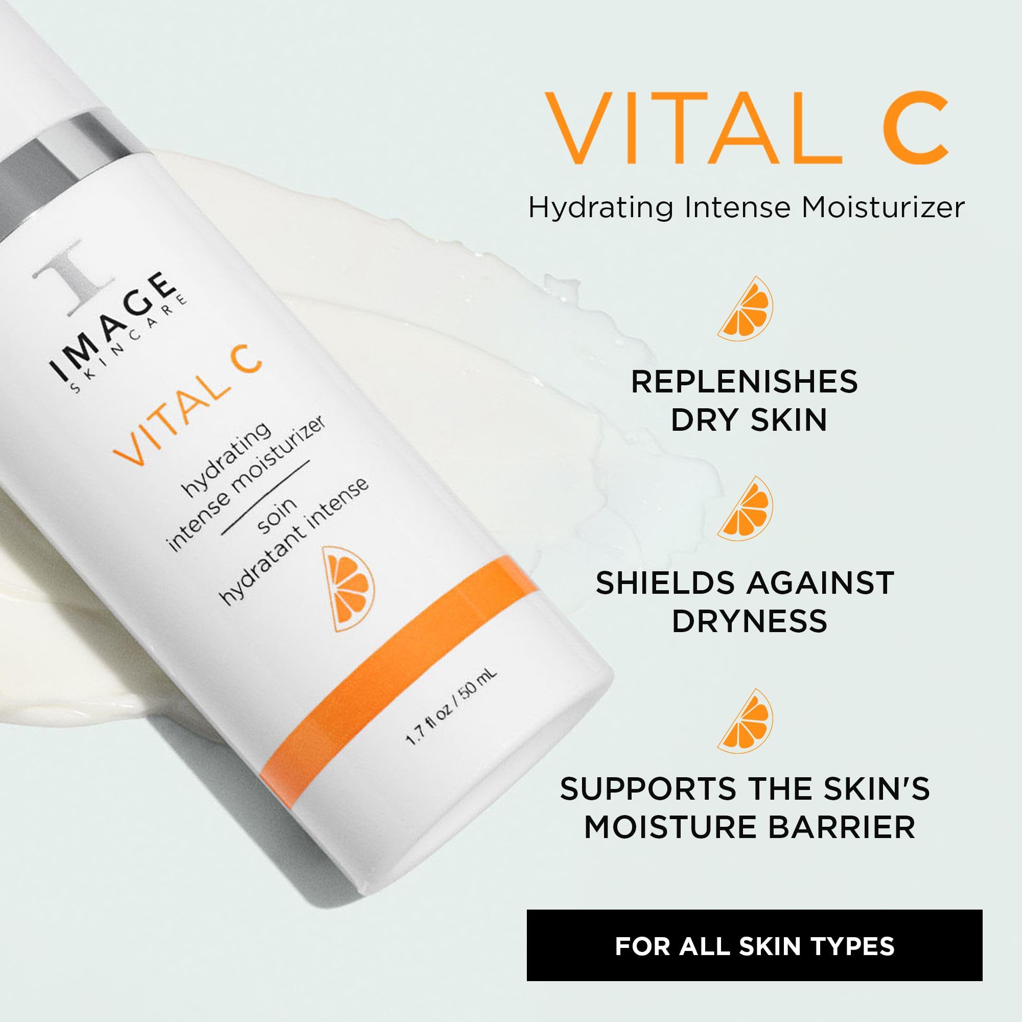 IMAGE Skincare, VITAL C Hydrating Intense Moisturizer, Lightweight Face Lotion with Hyaluronic Acid and Shea Butter, for Dry Ski