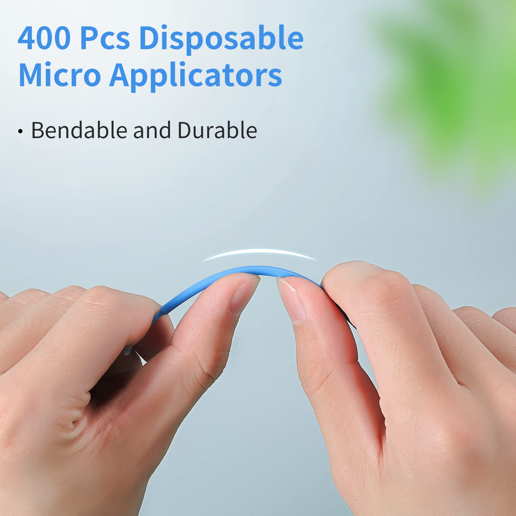 Annhua 400 Pcs Micro Applicator Brush Disposable Micro Applicators For Eyelash Extension, Black Micro Fiber Wands Dental Brushes