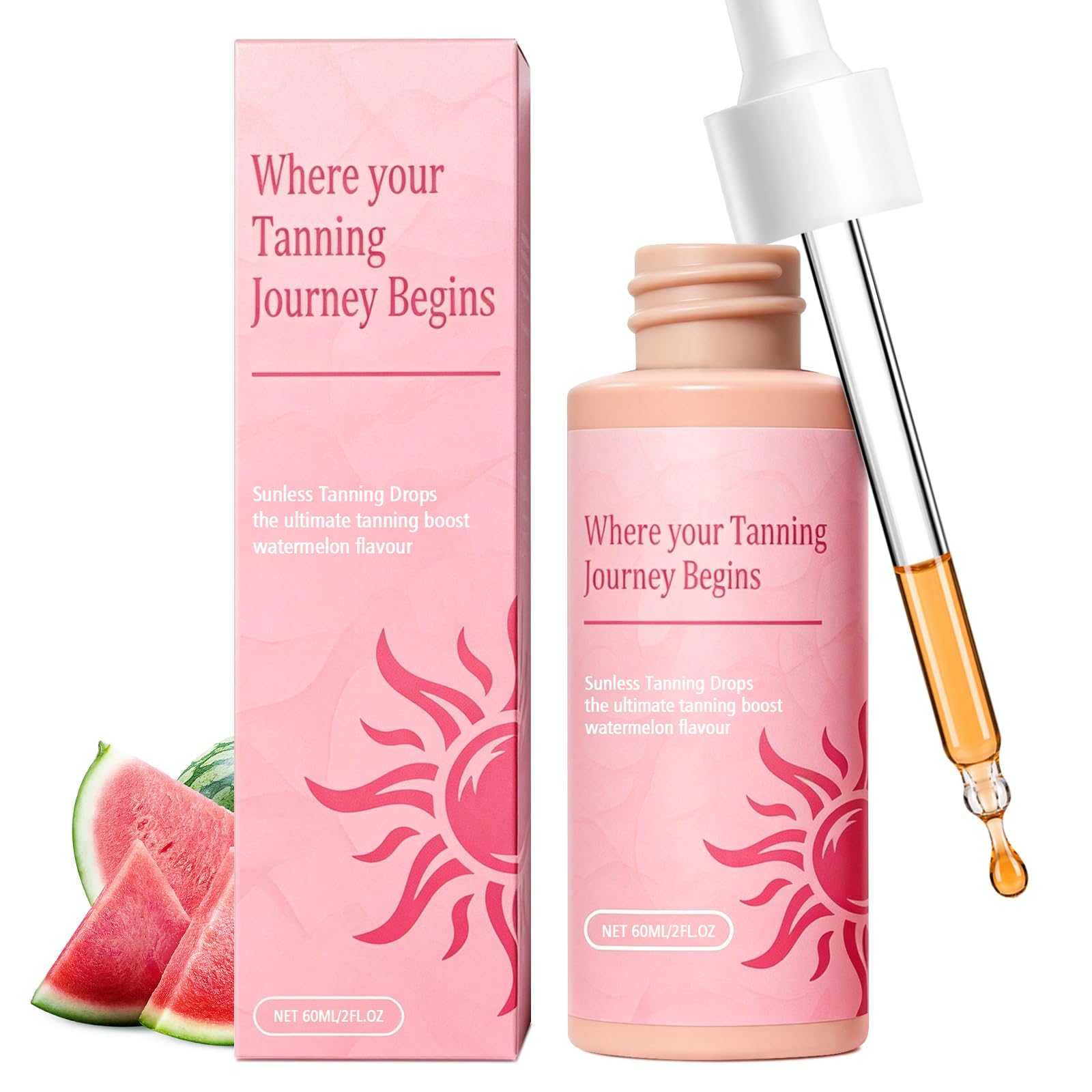Glow Drops Natural Sunless Tanning Drops to Drink for Face & Body