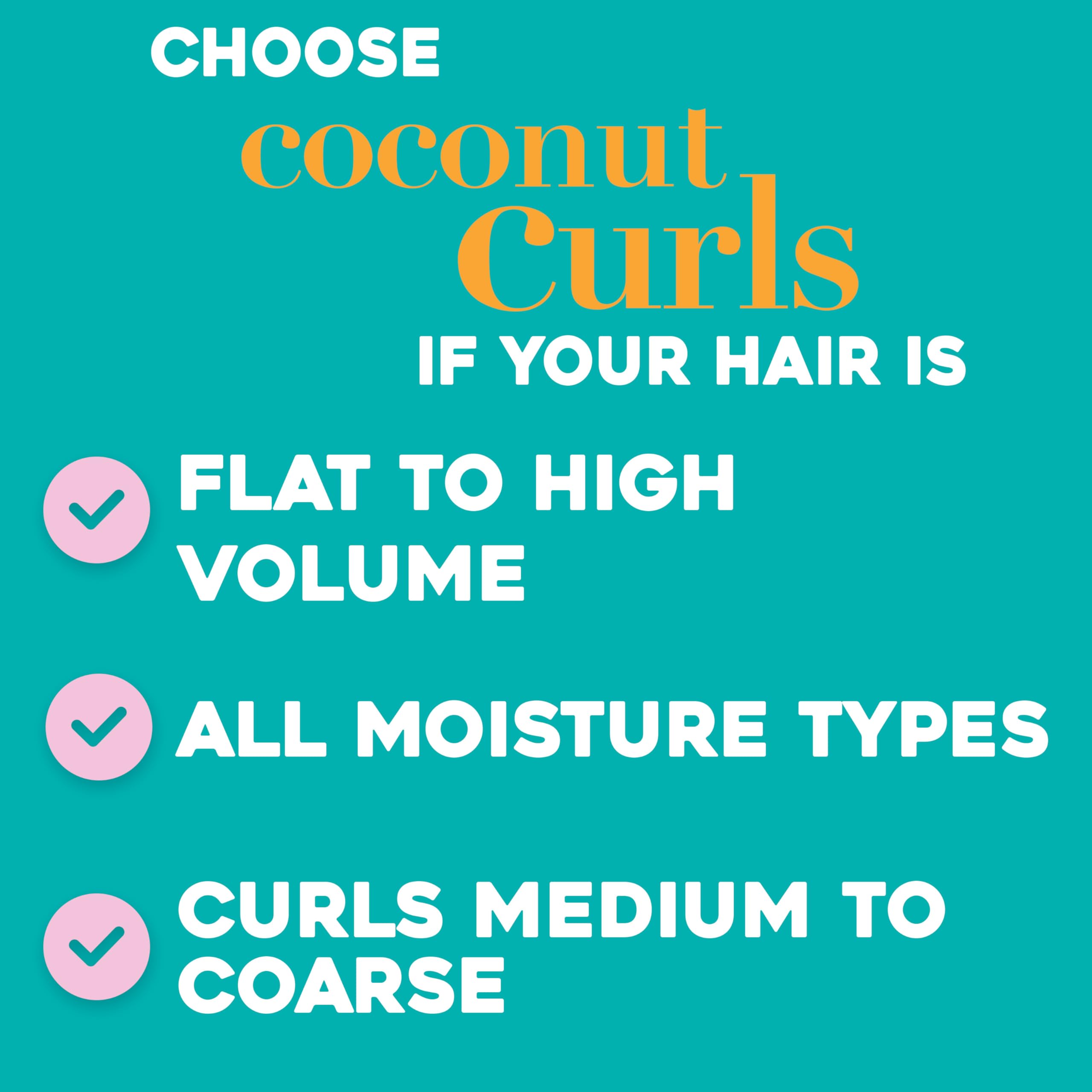 Ogx Coconut Curls Air Dry Cream 6 Ounce Pump (177Ml) (3 Pack)