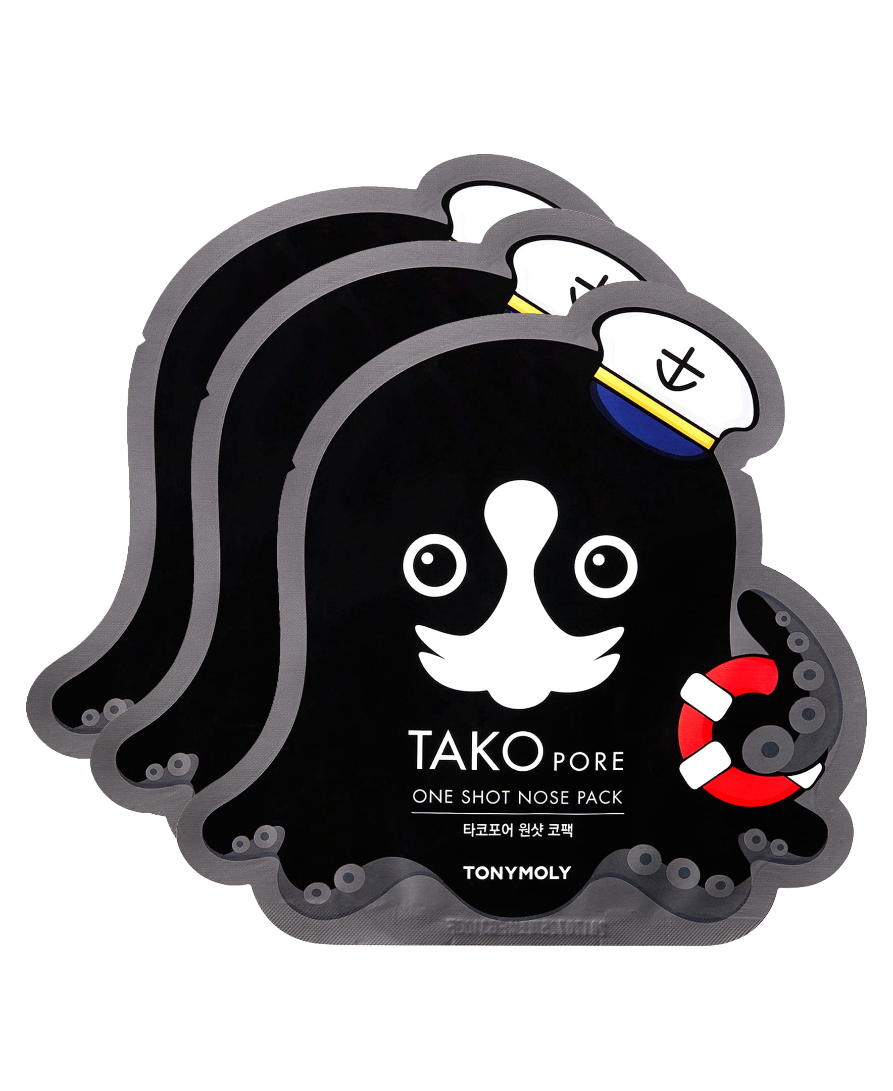 Tonymoly Tako Pore One Shot Nose Pack, 3 Pack