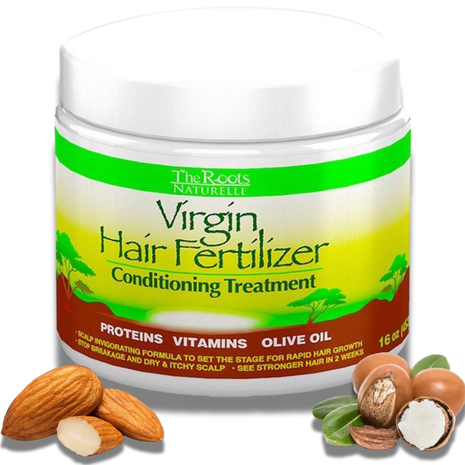 The Roots Naturelle Virgin Hair Fertilizer Conditioning Treatment. Helps Strengthen Hair, Promote Rapid Hair Growth and Protect/