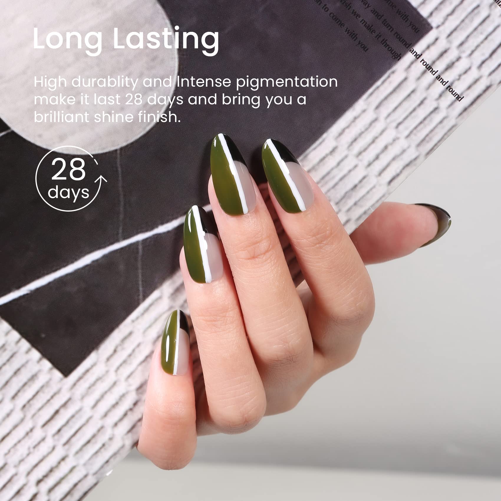 MAYCHAO 15ML Gel Nail Polish 1Pc Jelly Green Gel Polish Soak off Translucent Green Nail Polish Nail Art Manicure Salon DIY at Ho