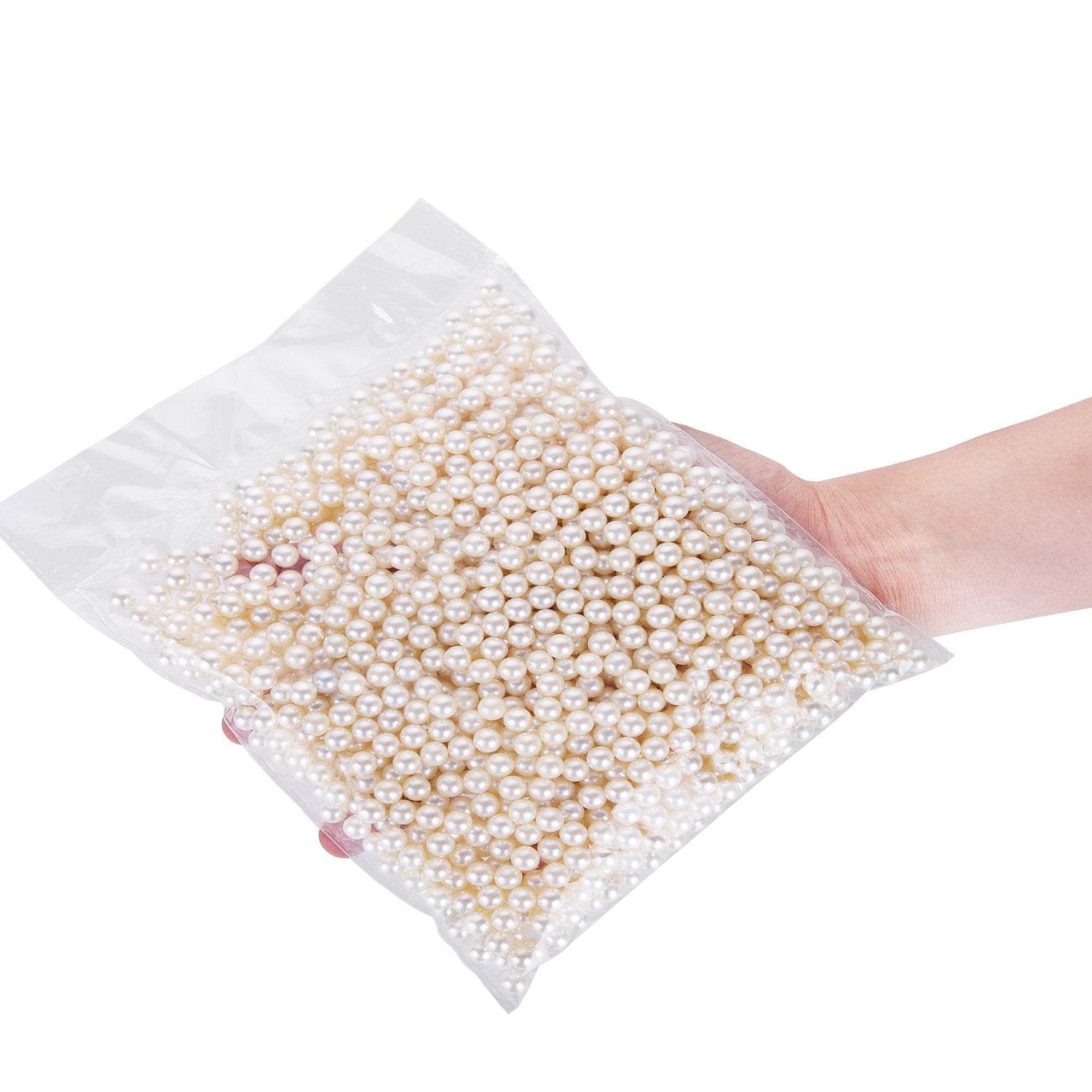 Makeup Beads For Brushes, Art Faux Pearls, Hblife 1100-Piece Round Pearl Beads To Hold Makeup Brush, Lipstick, Mascara, Eyeliner