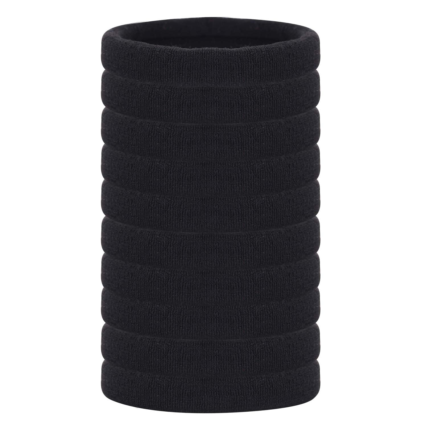 Senkary 50 Pieces Large Stretch Hair Ties No Slip Seamless Ponytail Holders for Thick Heavy and Curly Hair (2 Inch in Diameter)