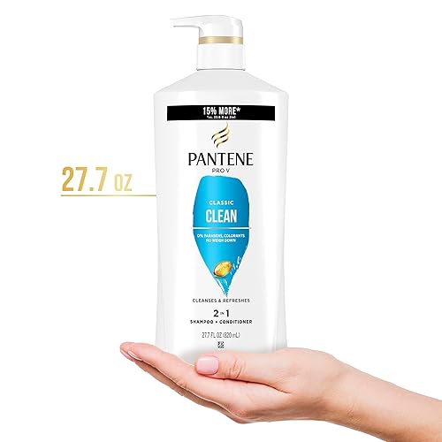 Pantene 2-In-1 Shampoo And Conditioner Twin Pack With Hair Treatment Set, Classic Clean, 1 Set