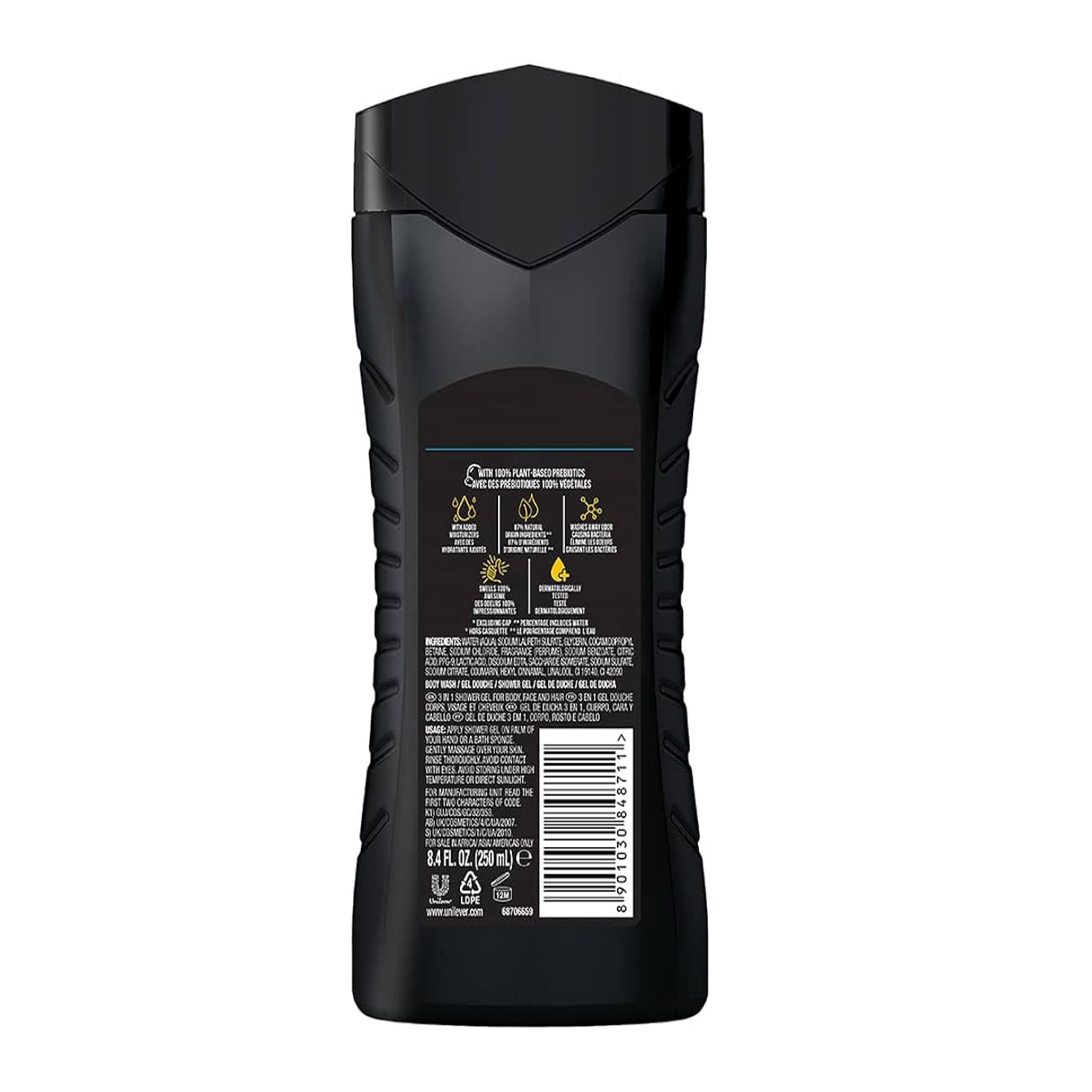 Axe Body Wash, Black 16 oz (Pack of 3)