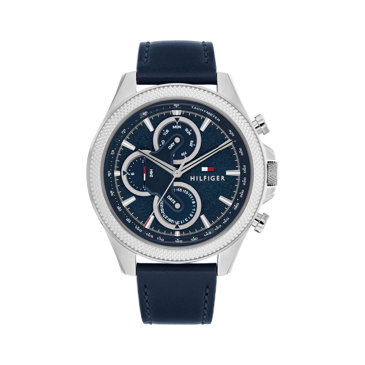 Tommy Hilfiger Quartz Analog With Blue Dial Blue Leather Strap Watch For Men  Th1792165