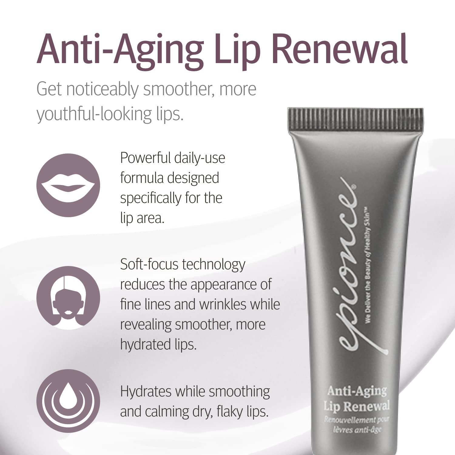 Epionce Anti-Aging Lip Renewal - Skin Barrier Repair Lip Treatment Balm with Dimethicone, Ceramides, Glycerin & Shea Butter, Hyd