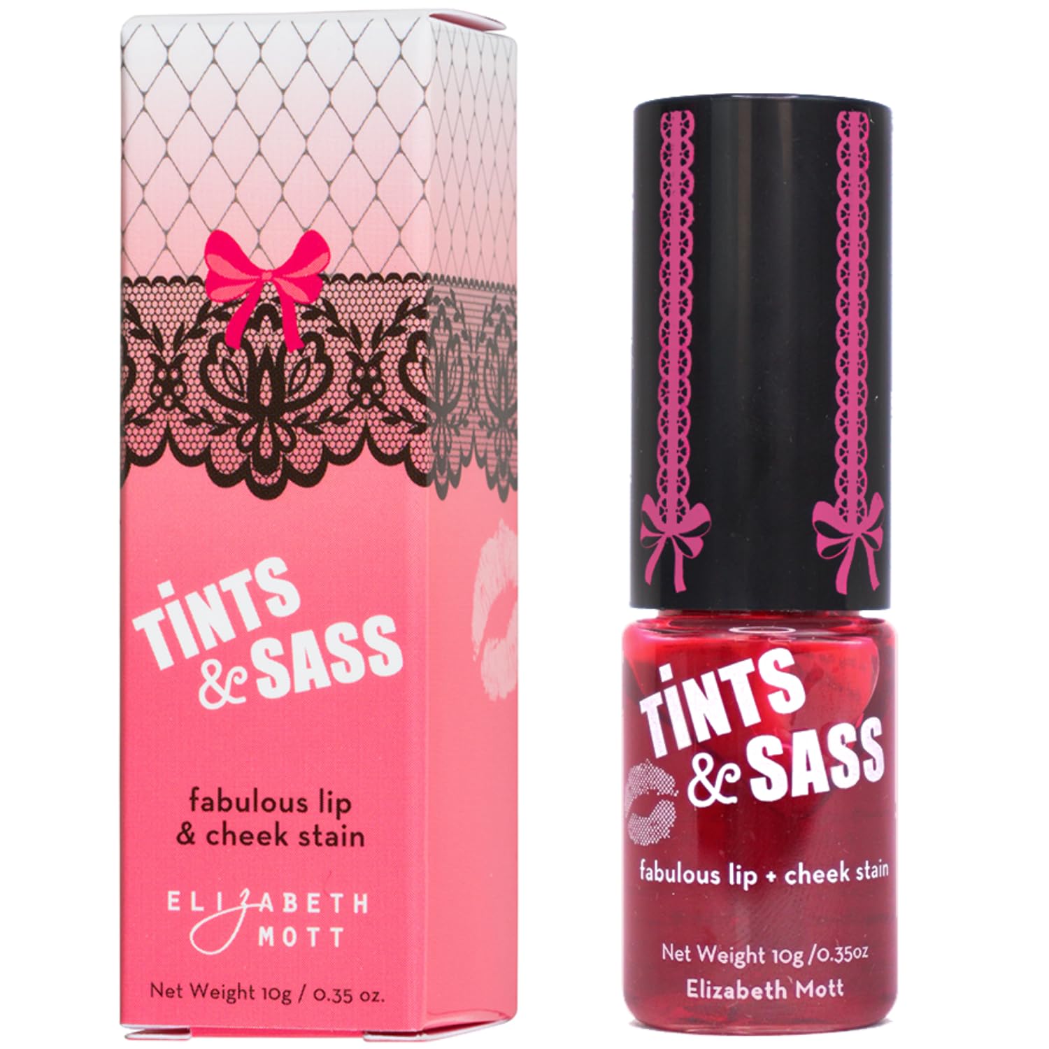 Elizabeth Mott Tints & Sass Rosy Lip Stain and Cheek Tint  Longlasting Natural Lip and Cheek Color For All Skin Types and Skin