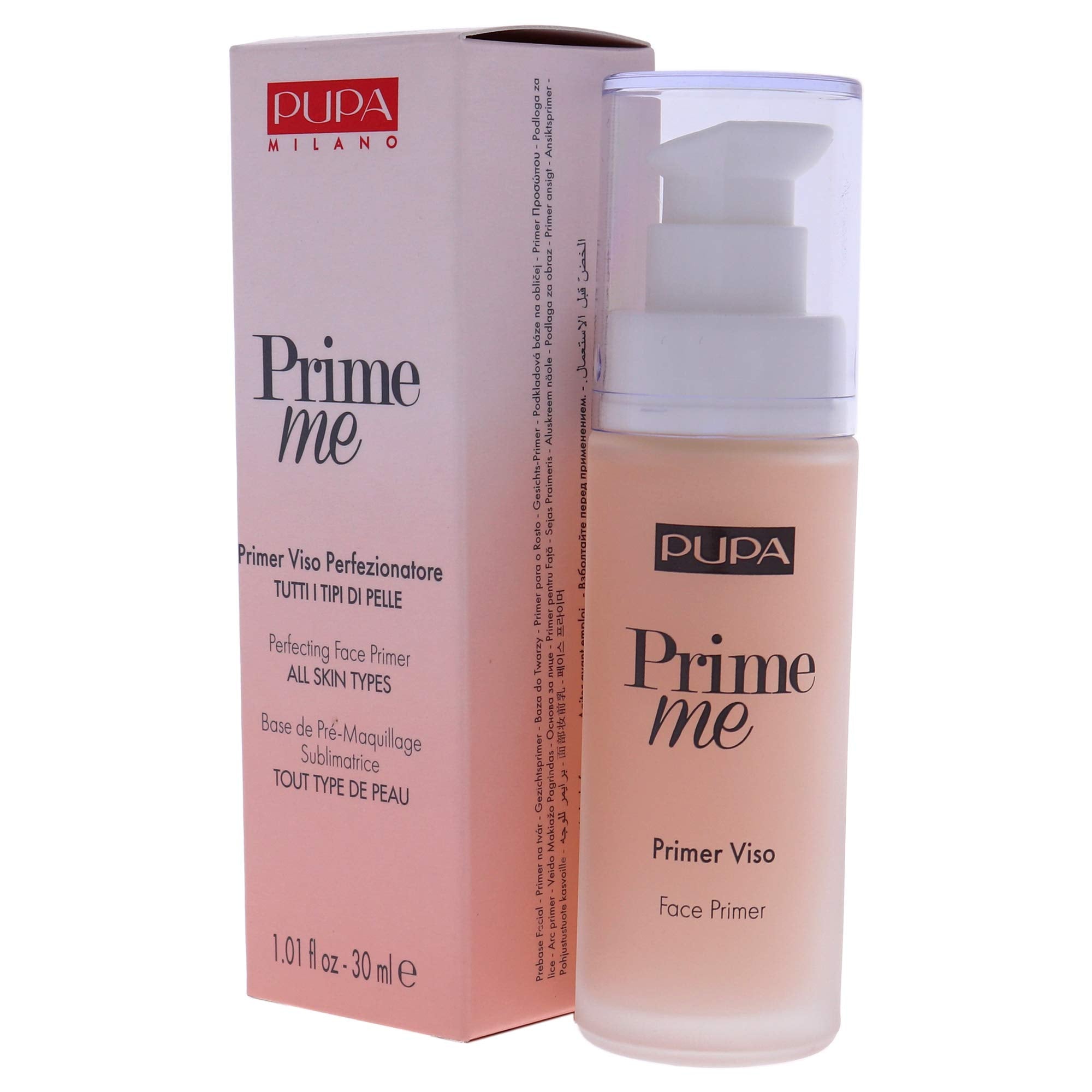 Pupa Milano Prime Me Perfecting Face Primer - Pre Make-Up Face Base - Visibly Minimises Expression Lines, Pores And Imperfection