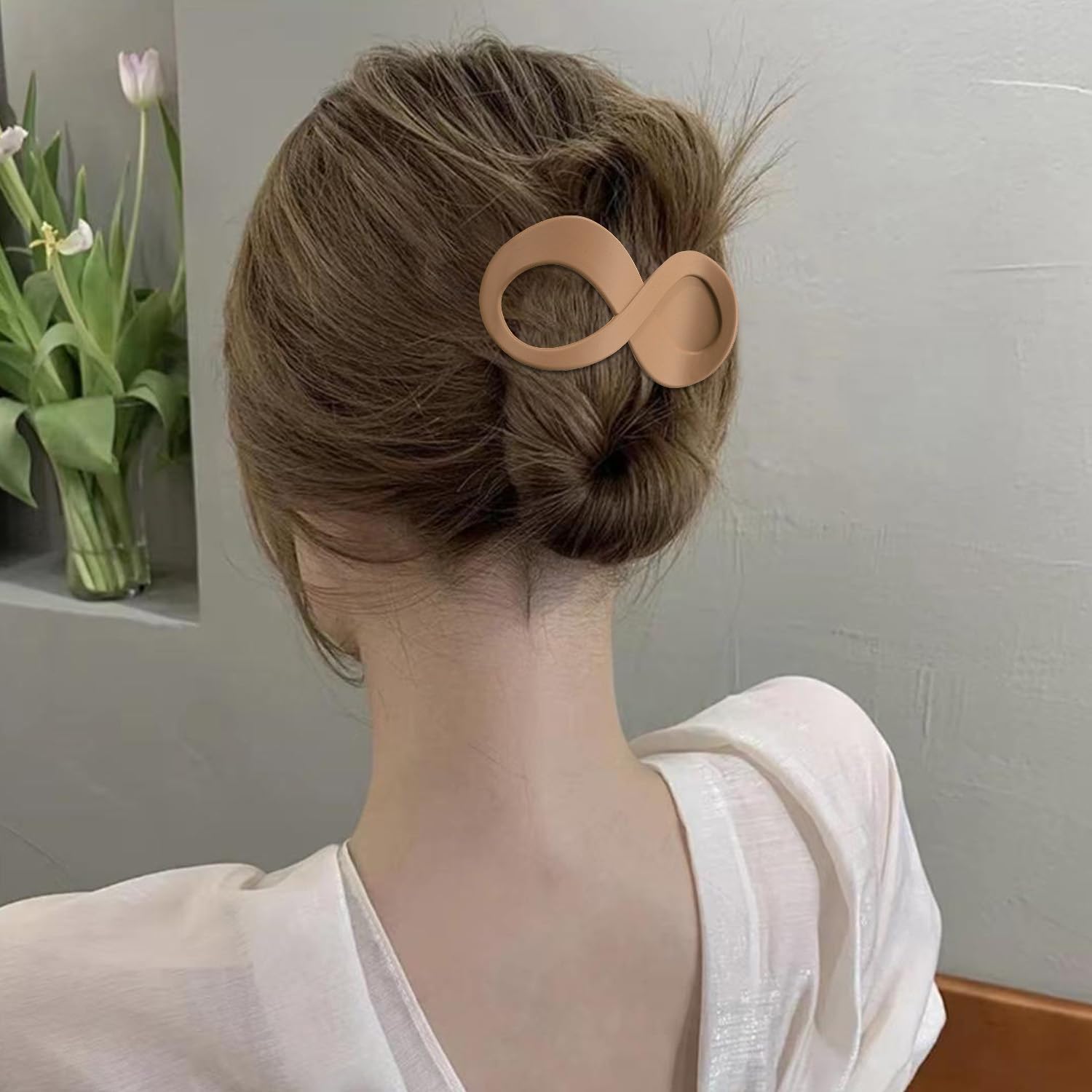 Atoden Flat Hair Clips For Women 4Pcs French Concord Hair Clips For Thin Hair 3.4'' Lay Down Flat Hair Claw Clips For Medium Thi