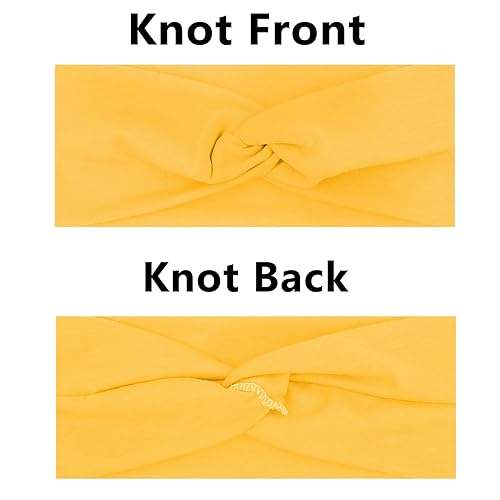 Xtrend 6 Pcs Women'S Headbands Twisted Cross Elastic Headbands Yoga Running Sports Workout Headbands Non-Slip Sweat Soft Headban