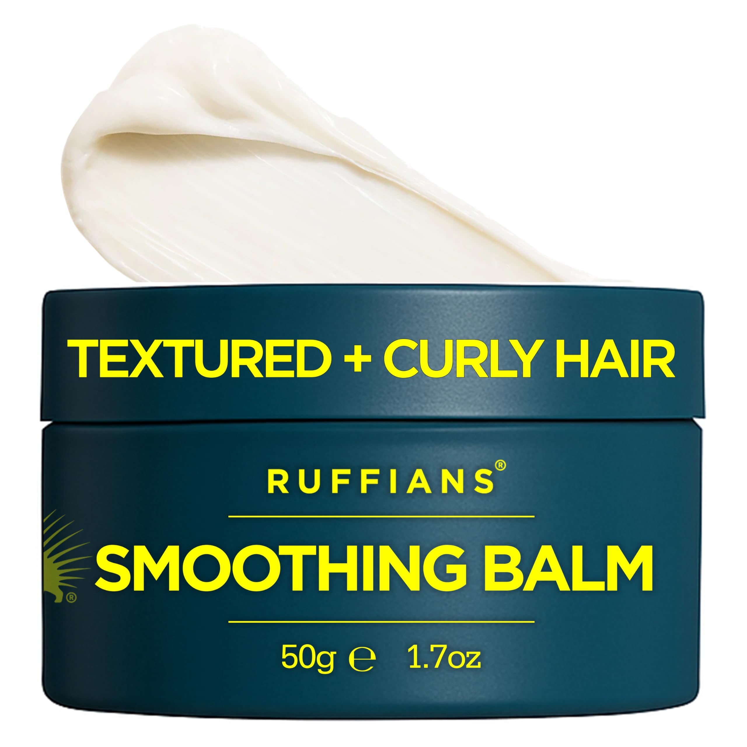 Ruffians Smoothing Balm (1.7 Oz Fl / 50 ML) OmegaRich FrizzFighting Haircare Solution for Textured Hair, Frizz Control with Li