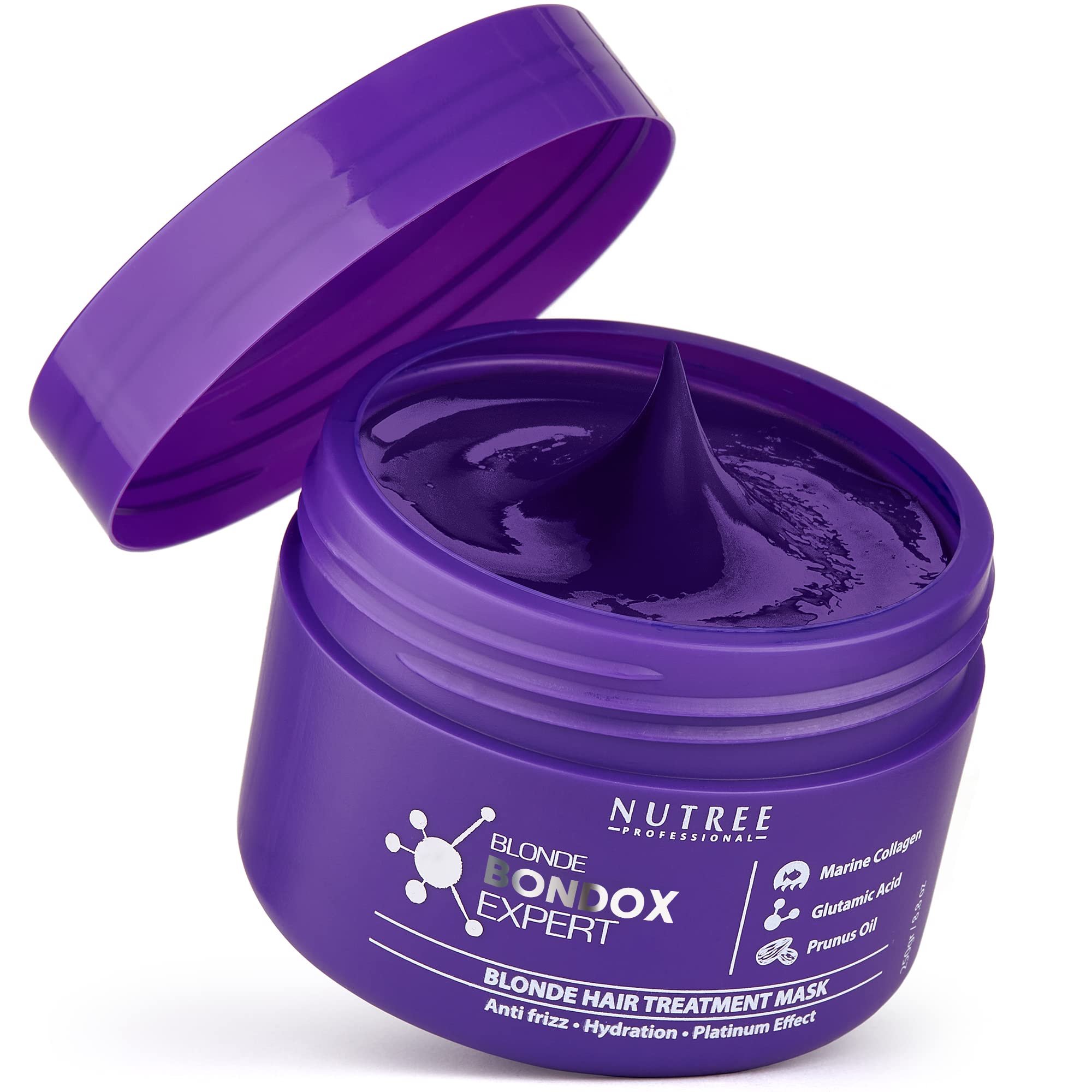 Nutree Professional Hair mask for damaged hair blonde bondox treatment 8.8 oz thermal activated mask for dry frizzy hair | forma