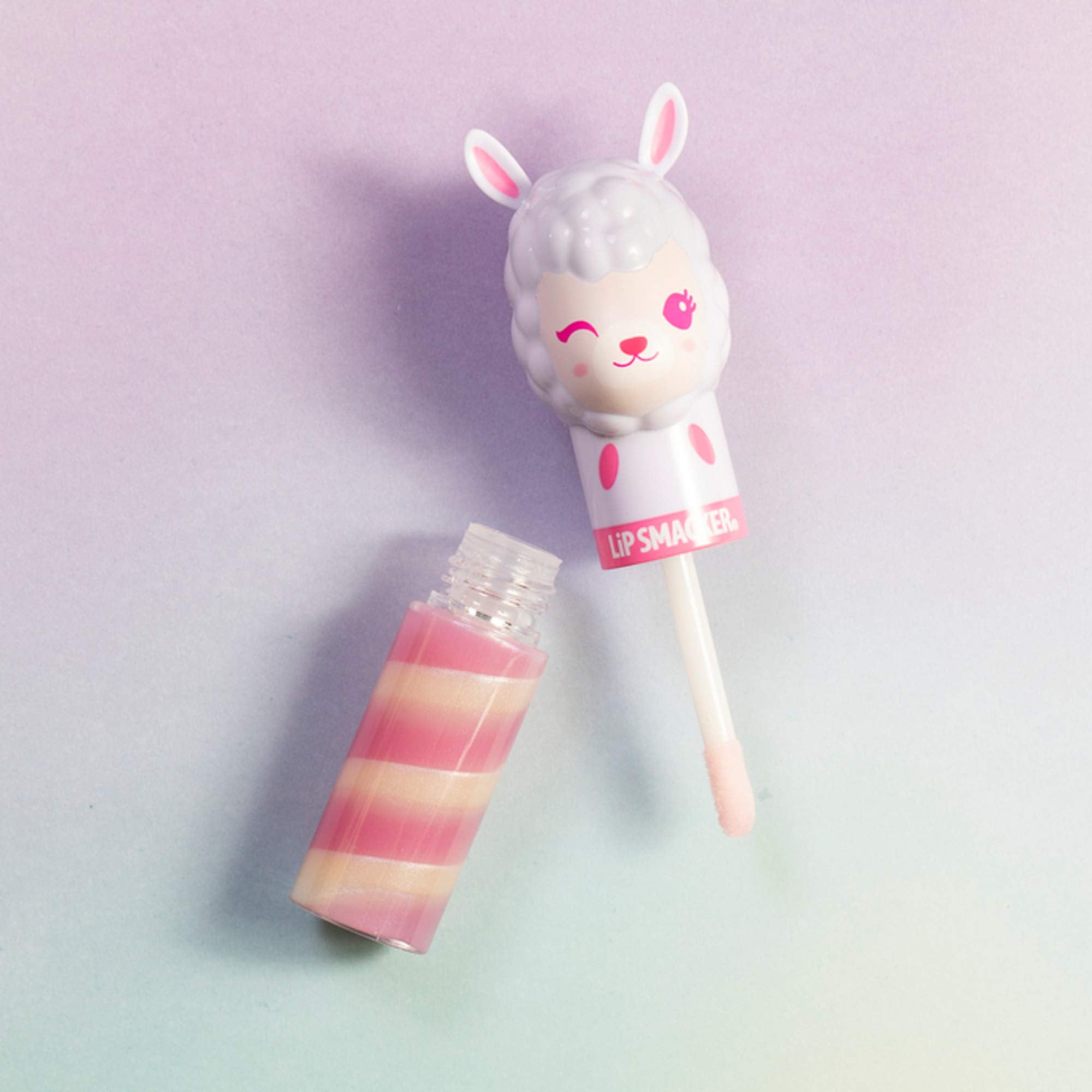 Lip Smacker Lippy Pals Swirls Llama, Flavored Moisturizing & Smoothing Soft Shine Lip Balm, Hydrating & Protecting Fun Tasty Glo