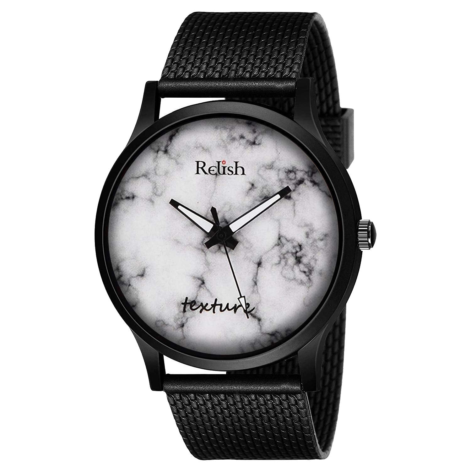 Relish Black Stainless Steel Analog Watch For Men & Boys | Black Strap | ReBb8056