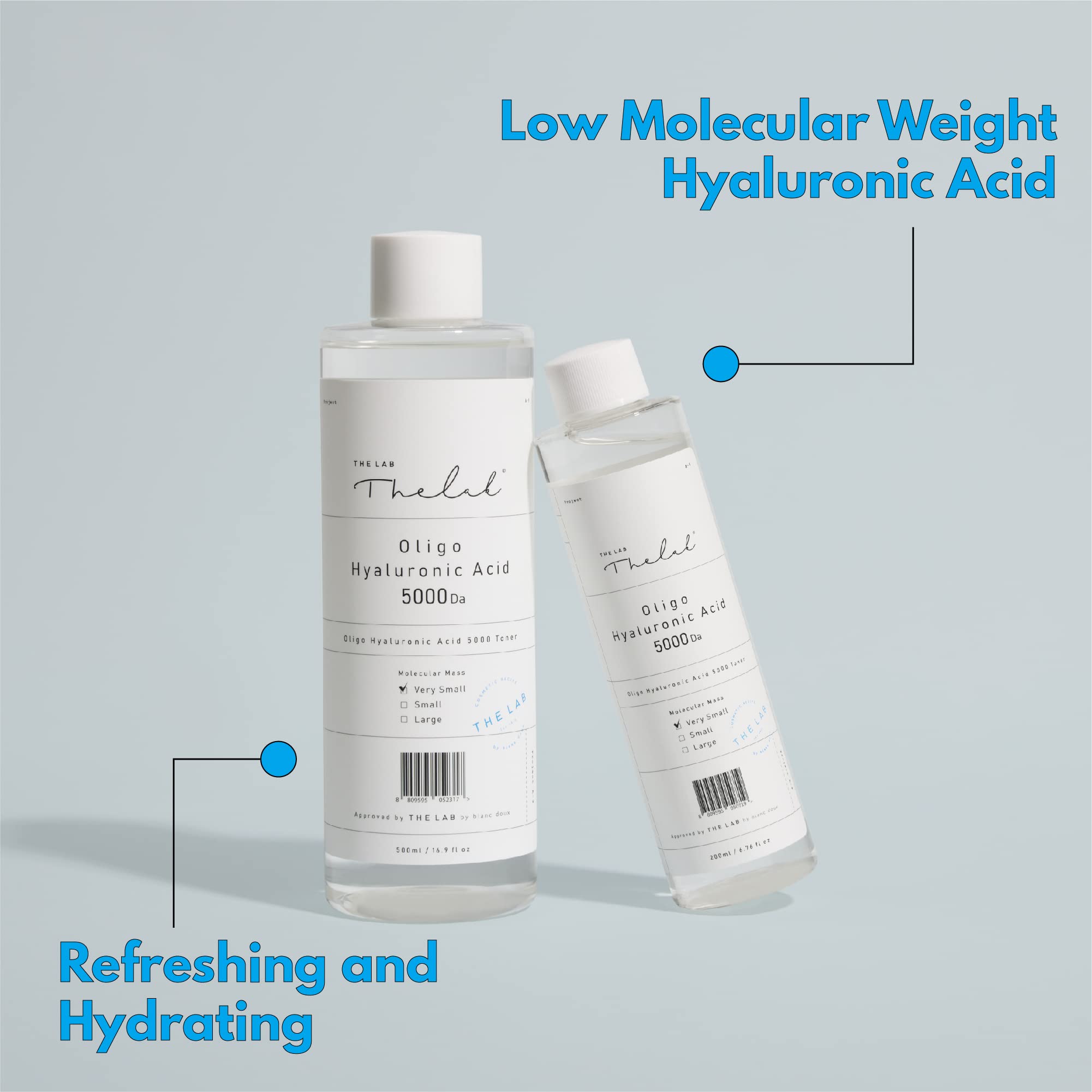 Blanc Doux Oligo Hyaluronic Acid Facial Toner 6.76 Fl Oz Vegan Hypoallergenic Intense Ultra Hydrating Skin Essence Face Moisturi