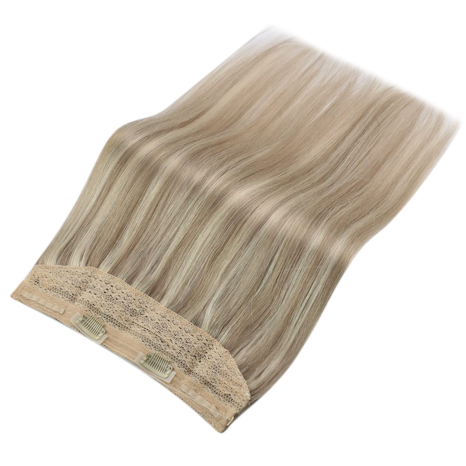 Sunny Blonde Hair Extensions 22 Inch Wire Hair Extensions Ash Blonde Highlights Light Blonde Secret Hair Extensions Invisible Hu