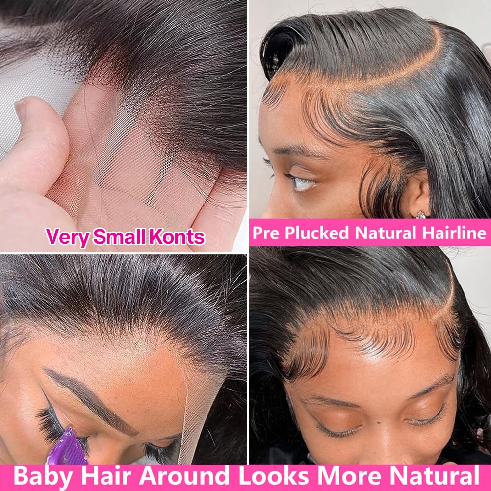 Yamikk 13X5 Lace Front Wigs Human Hair Pre Plucked 180 Density Body Wave Hd Lace Frontal Wig Human Hair Wigs For Black Women 30