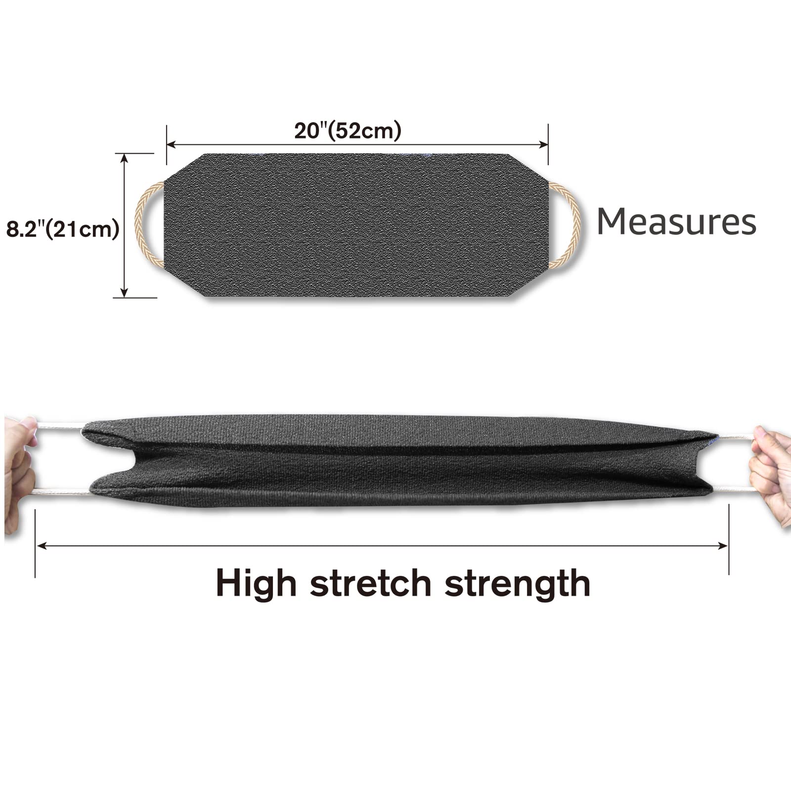 Evridwear Exfoliating Back Scrubber With Handles Two Sides For Body Shower Deep Cleans Skin Massages Invigorating Blood Circulat