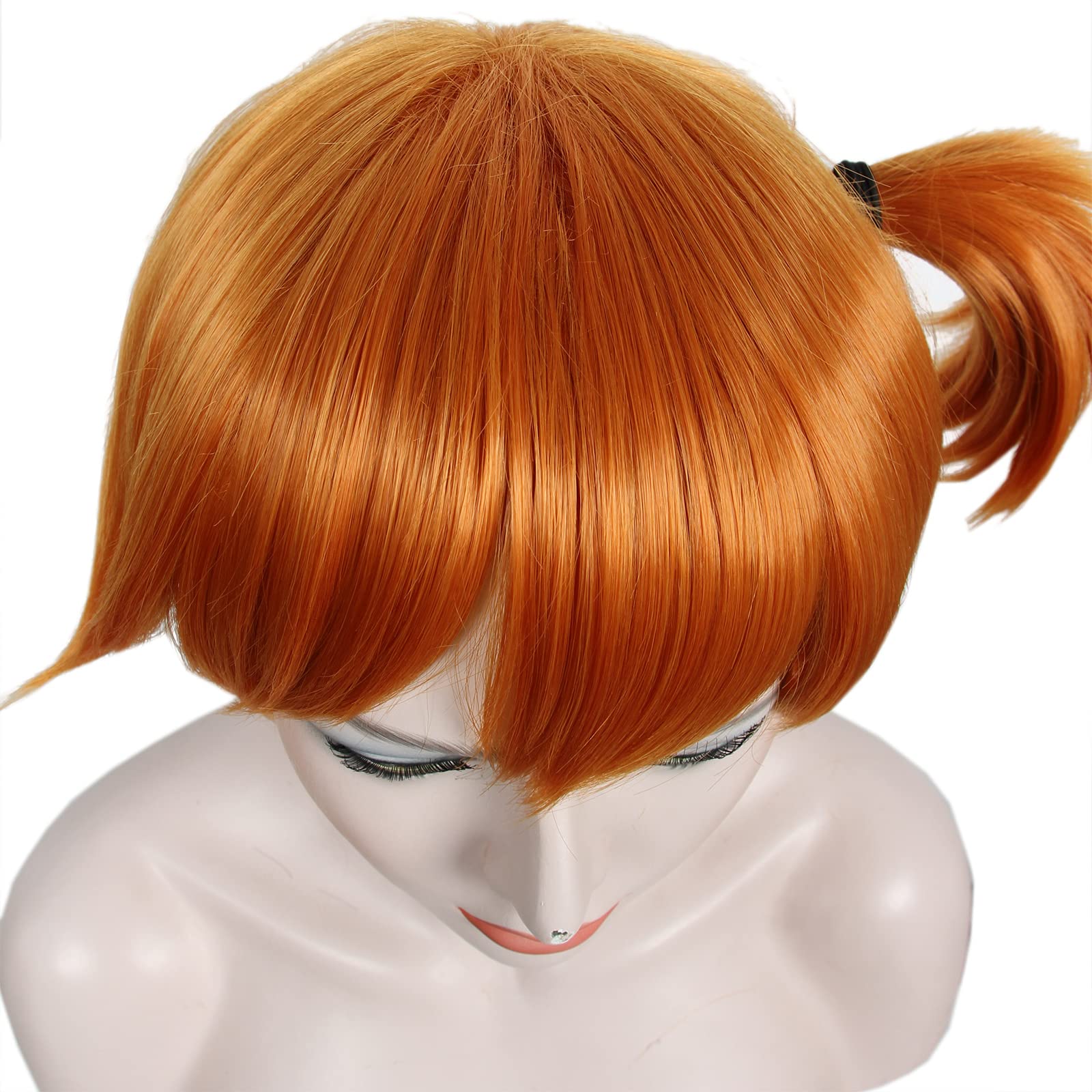 Linfairy Short Orange Wig Halloween Cosplay Costume Wig For Women Party Hair