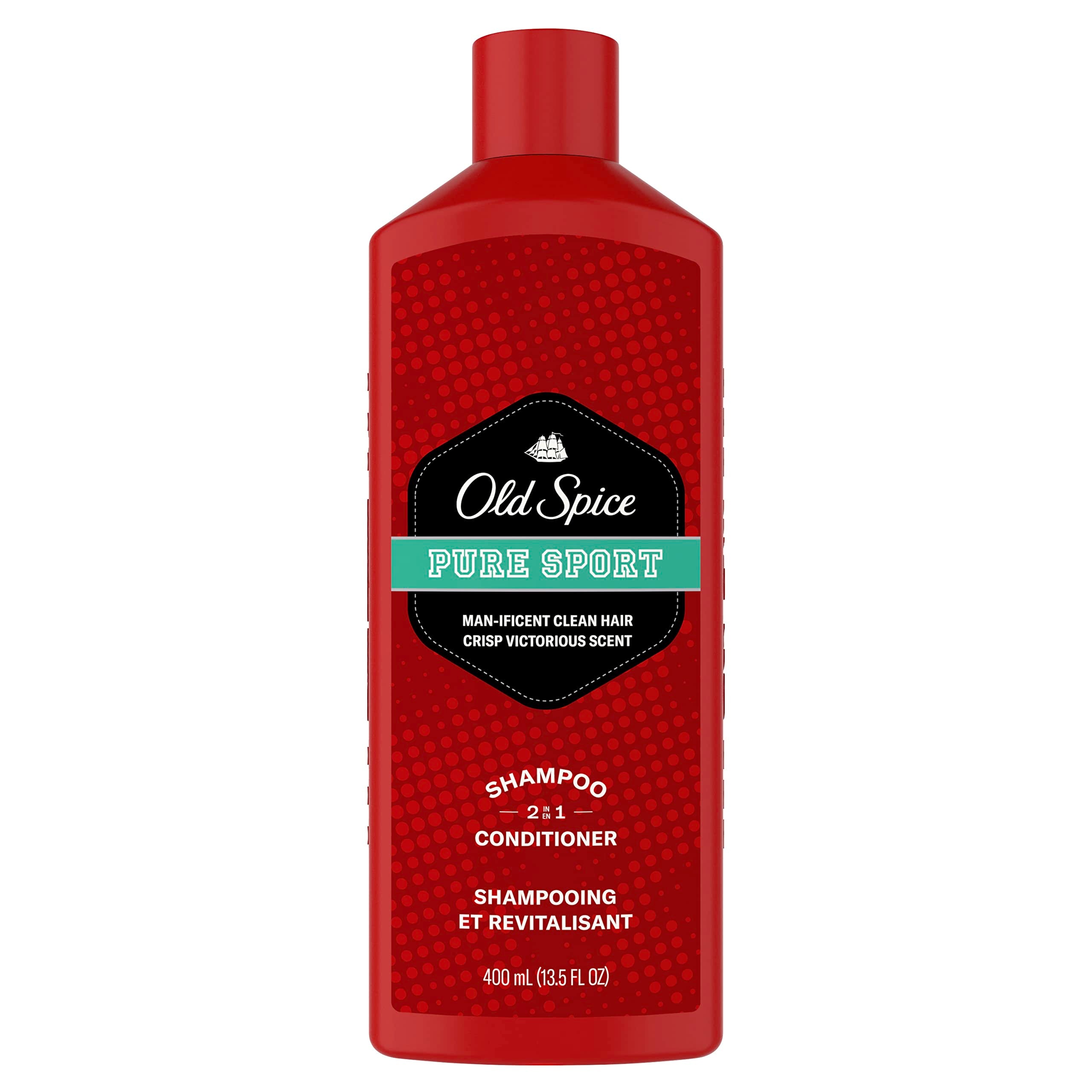 Old Spice Pure Sport 2in1 Shampoo and Conditioner for Men, 13.5 fl oz, 5.449 Fl oz